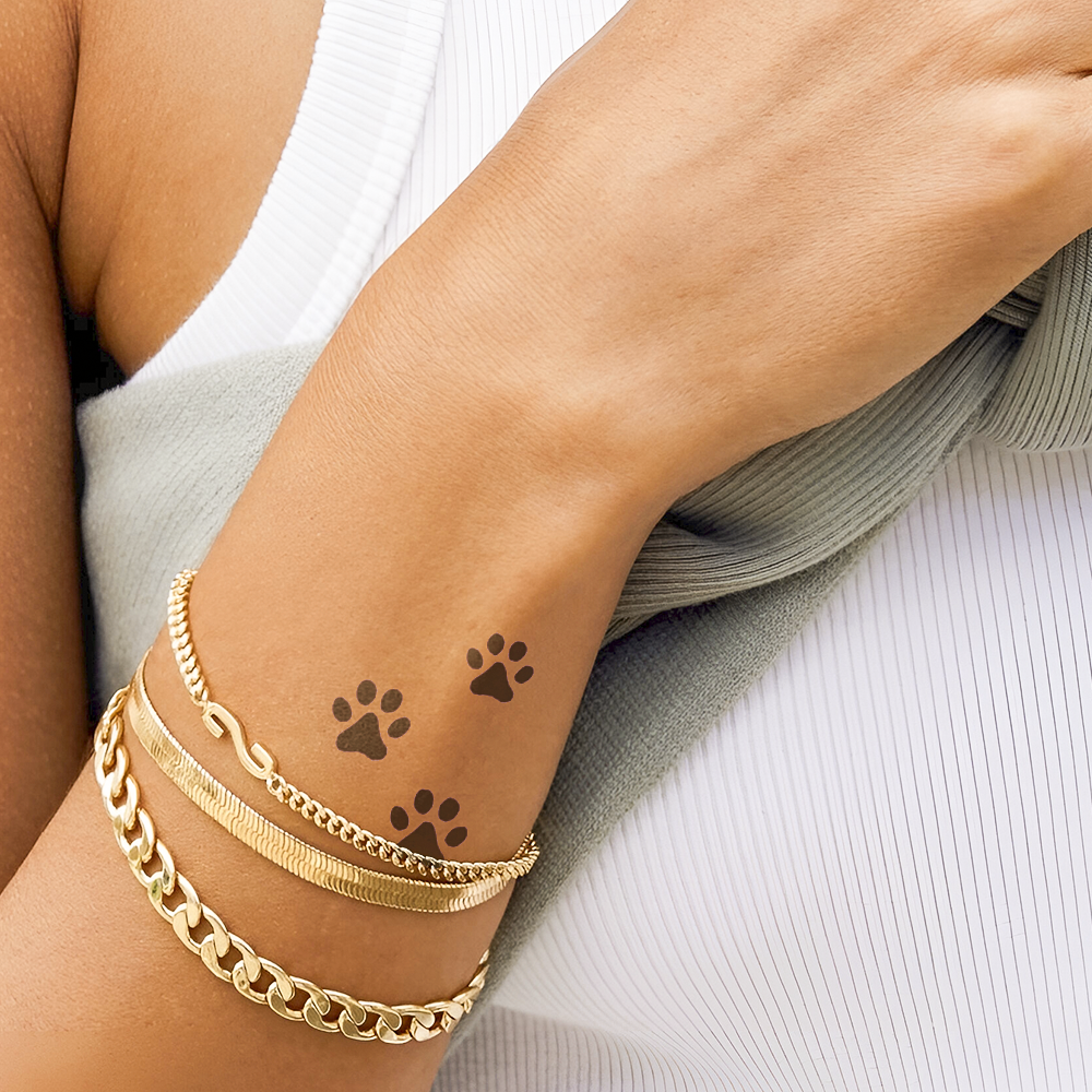 Tatuagem de impressão de 3 patas