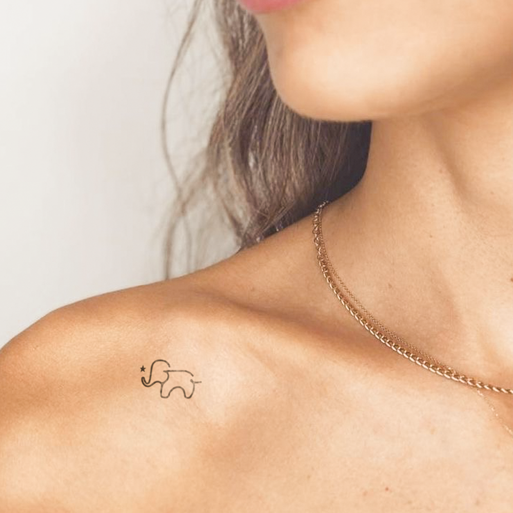 Elephant Silhouette Tattoo