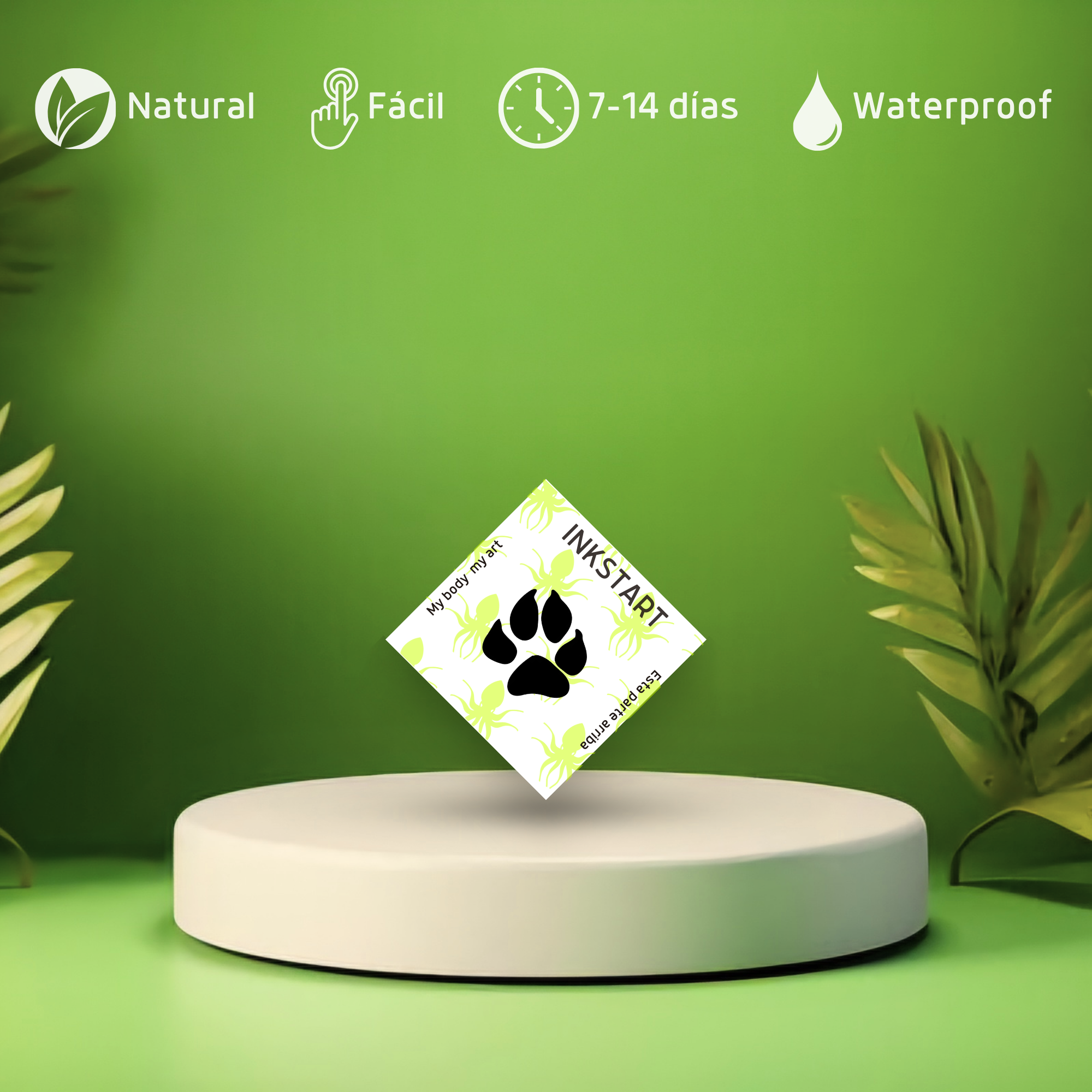 Tatuagem de pegada de cachorro média