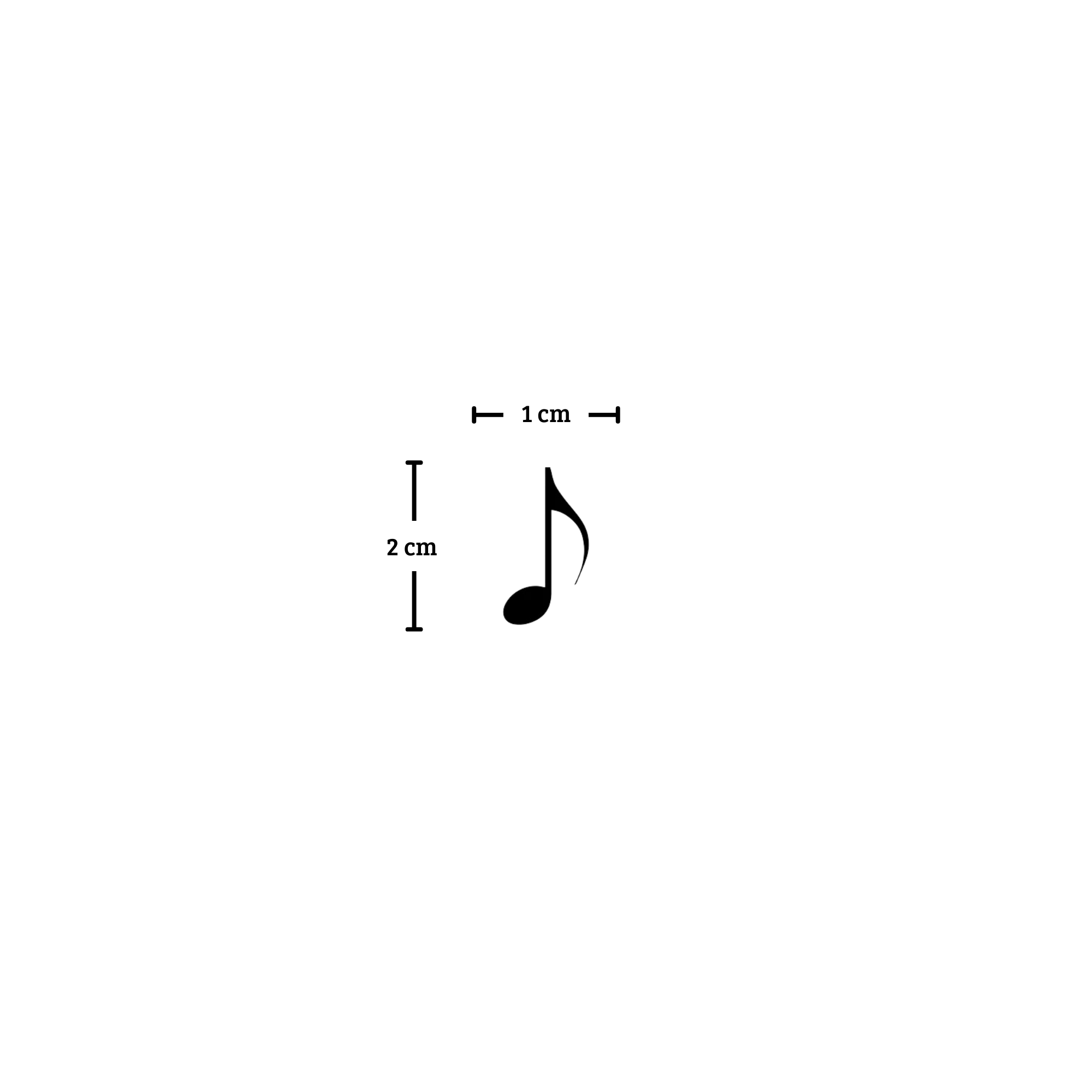 Musical note tattoo