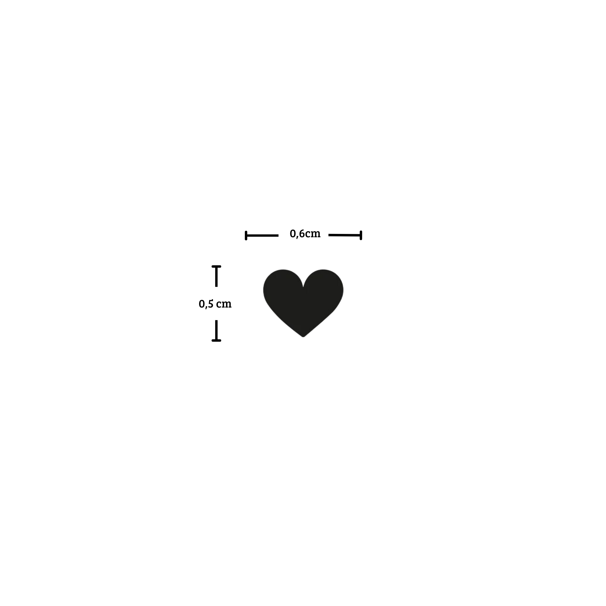 Small black heart tattoo