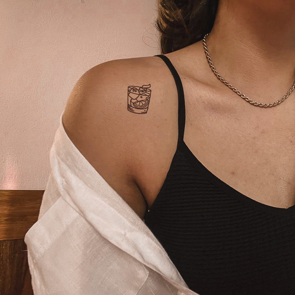 Aperol Glass Tattoo
