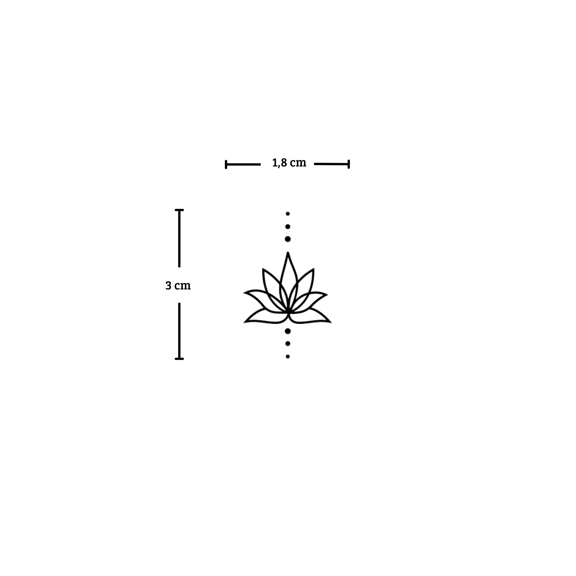 Lotus tattoo with dots
