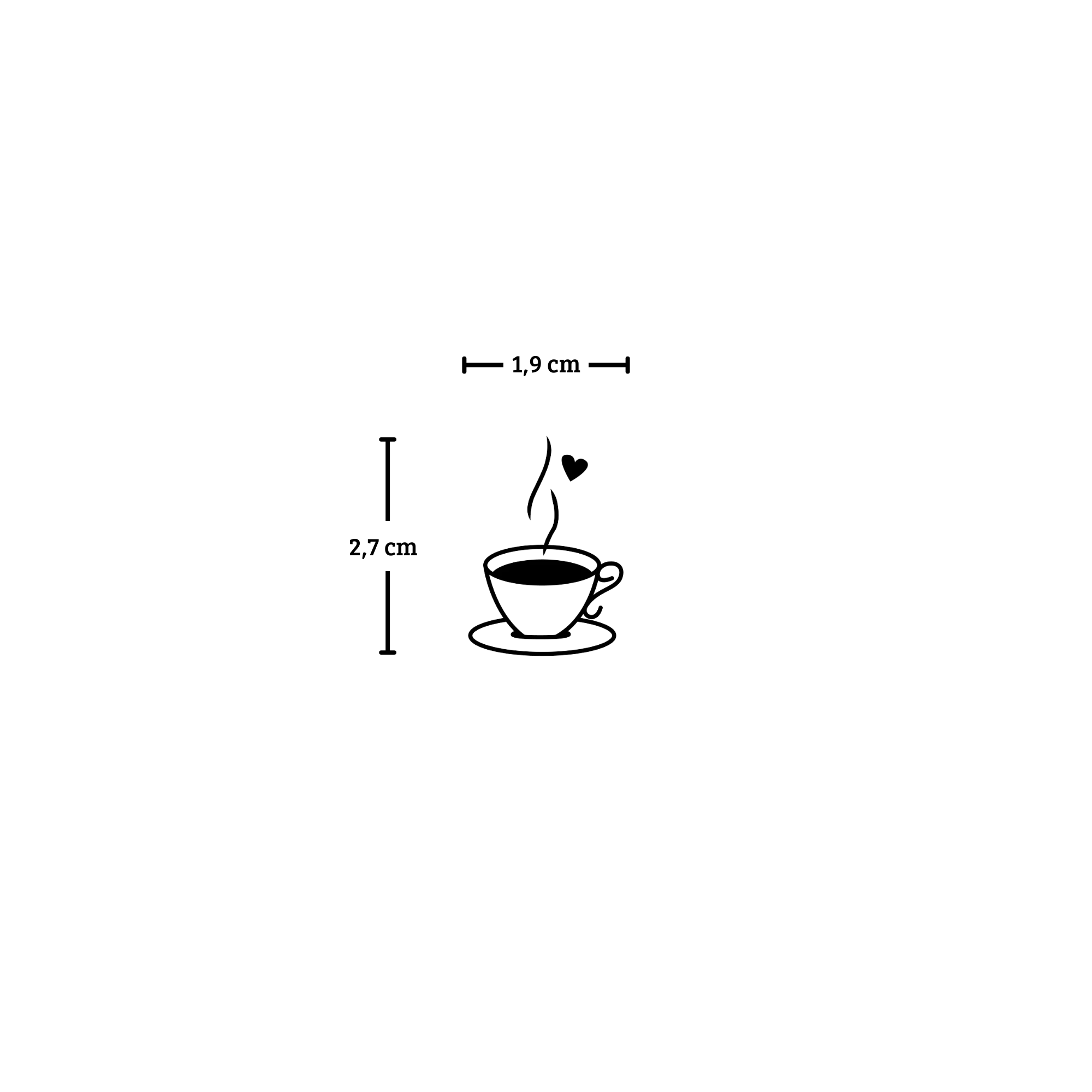 Coffee cup and heart tattoo
