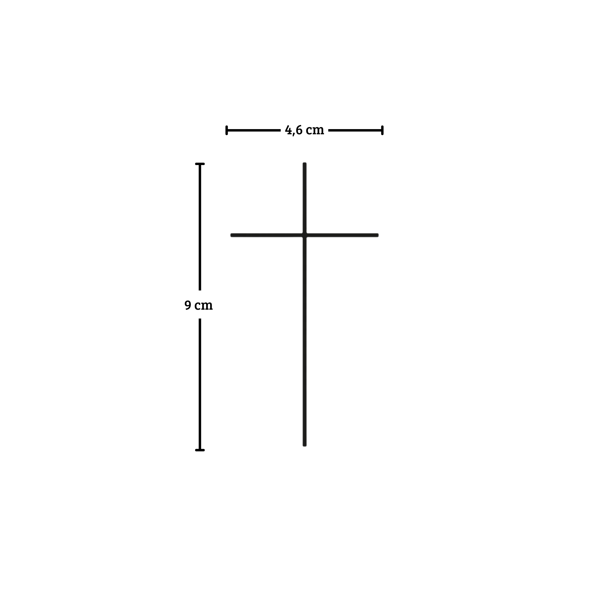 Tatuaje Cruz fina grande