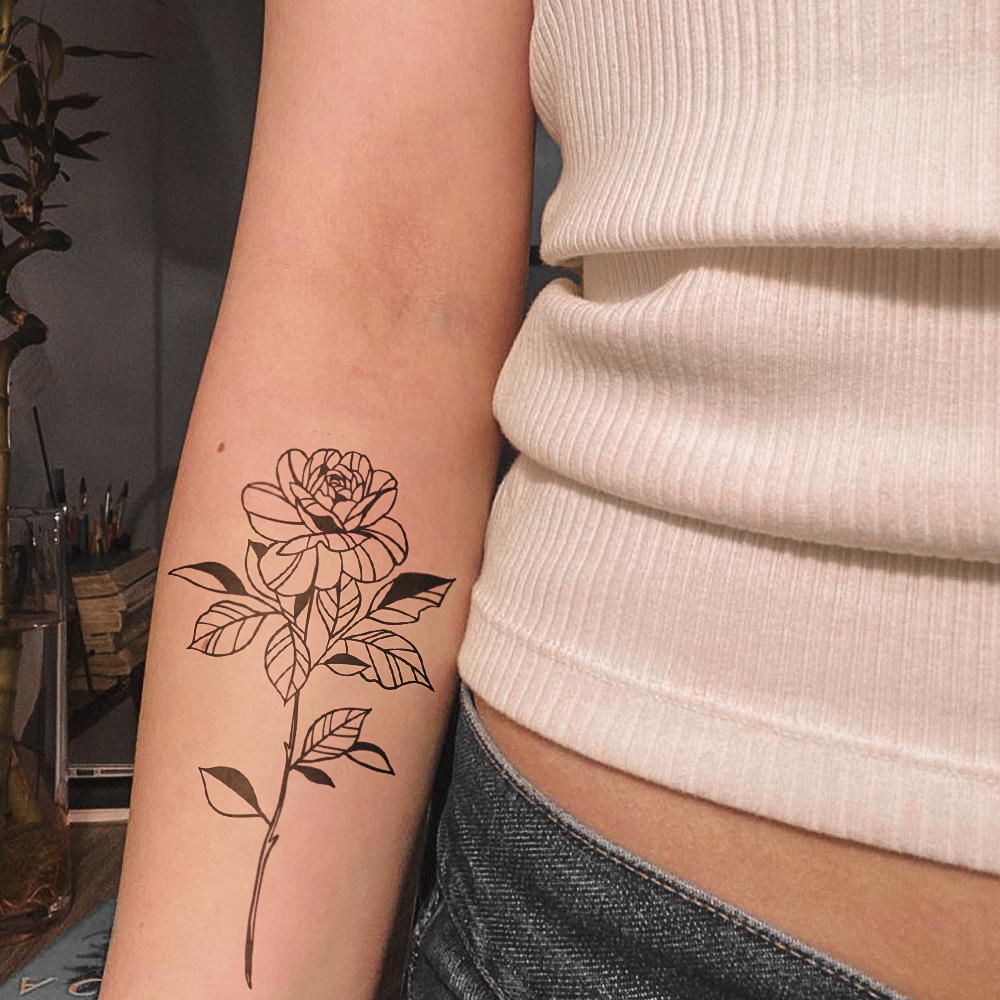 Large Rose Tattoo