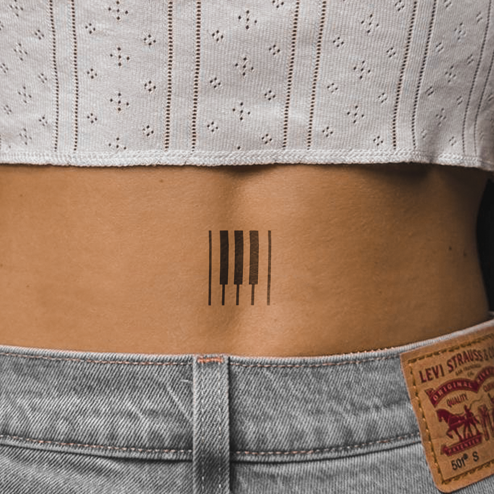 Minimalist Piano Tattoo