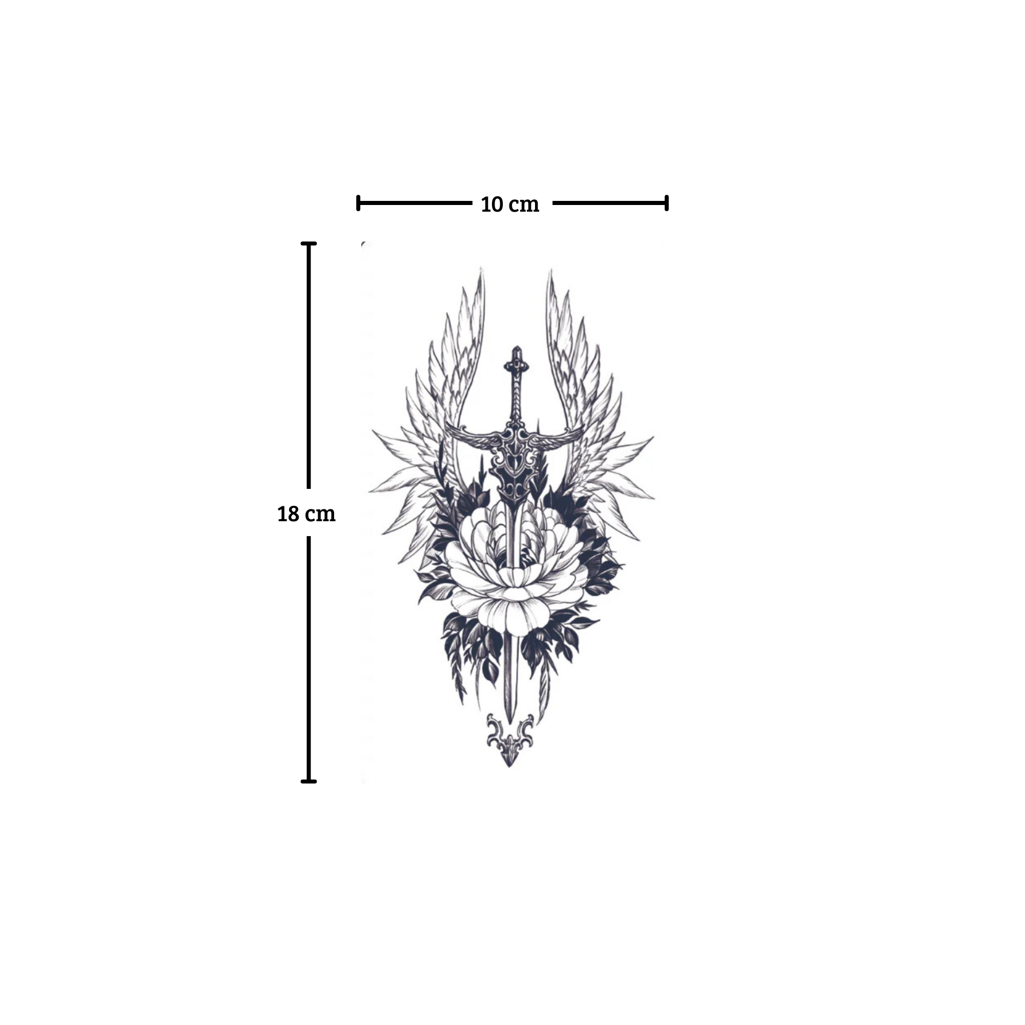 Angel Sword and Rose Tattoo