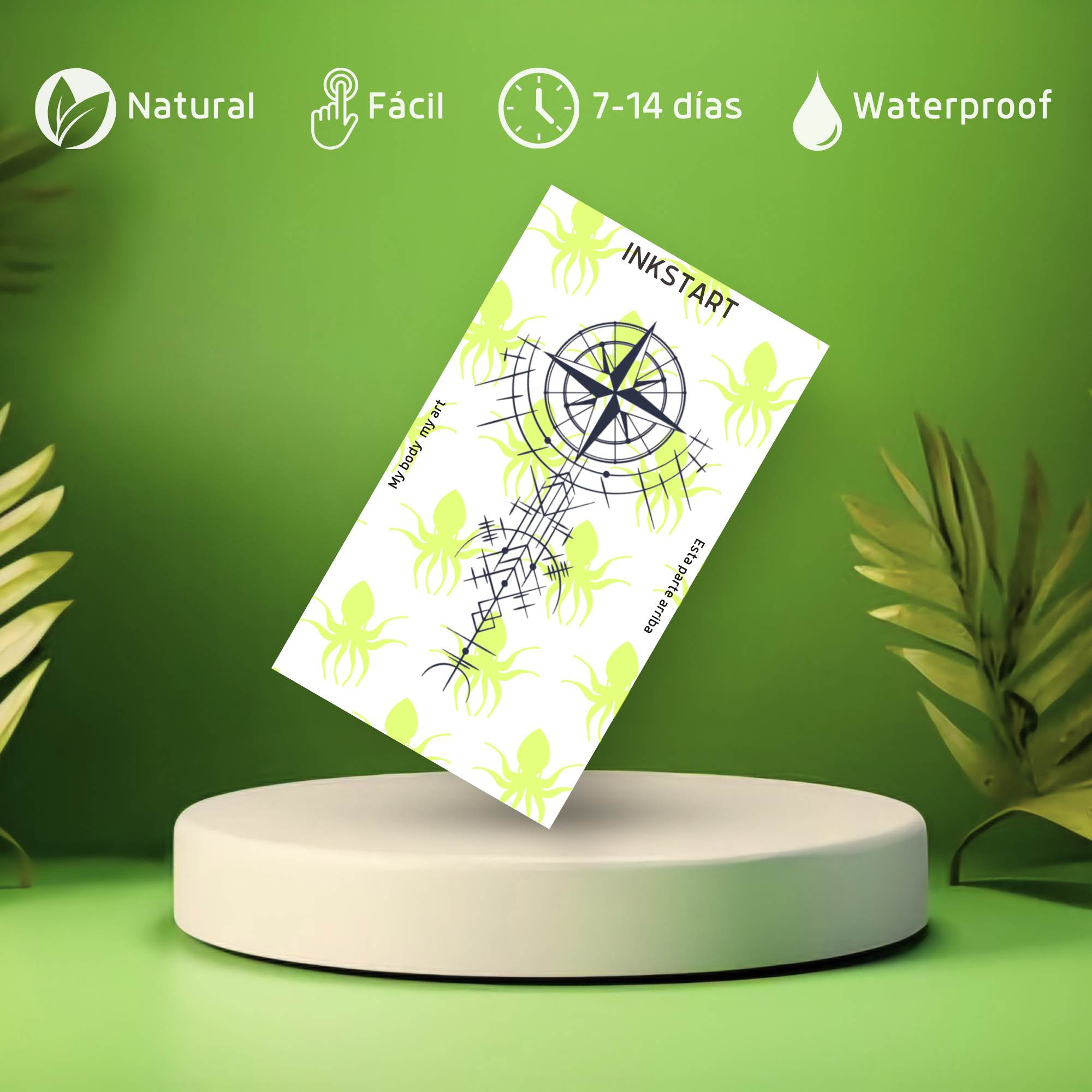 Tatuagem mágica antiga de rosa dos ventos