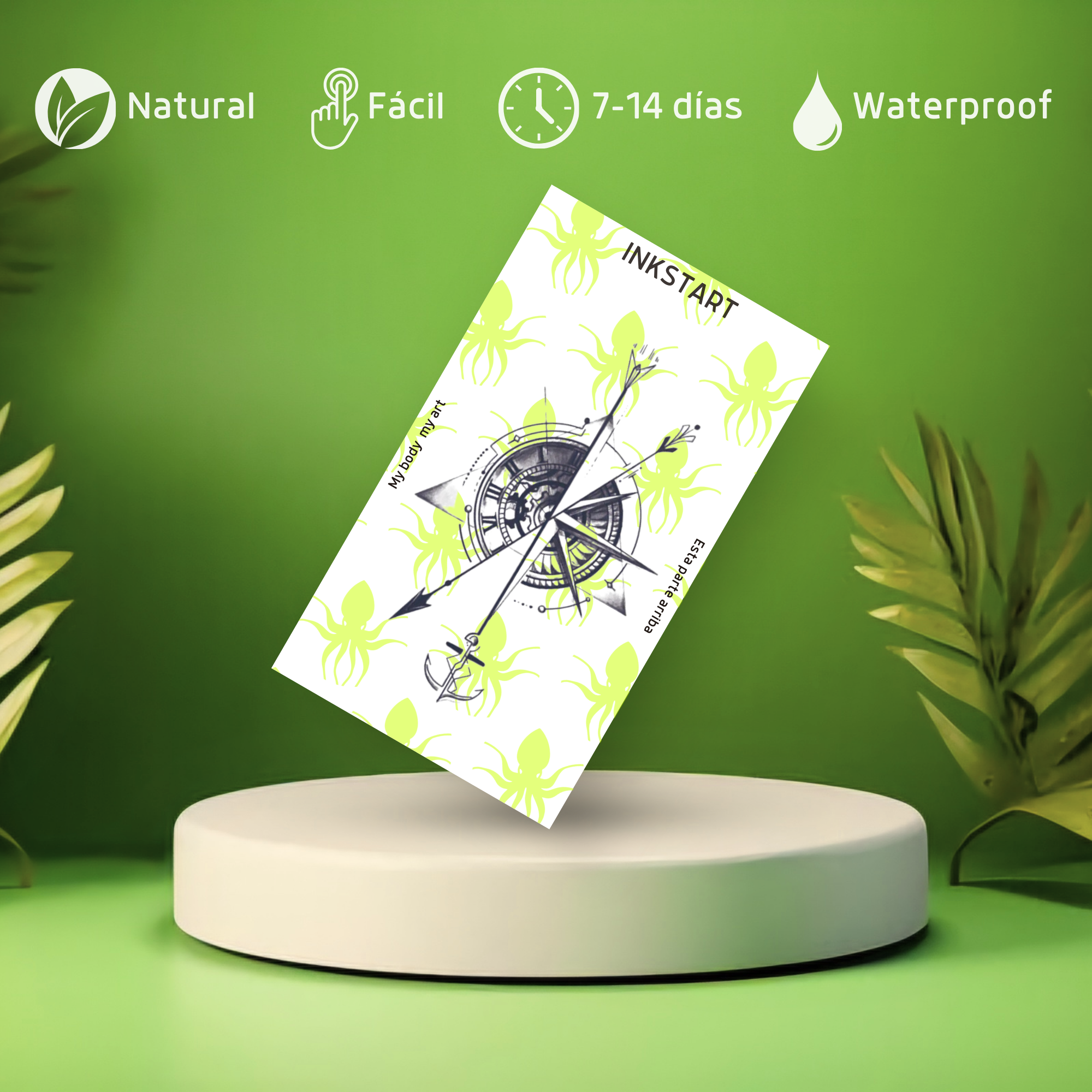 Tatuagem de bússola naval