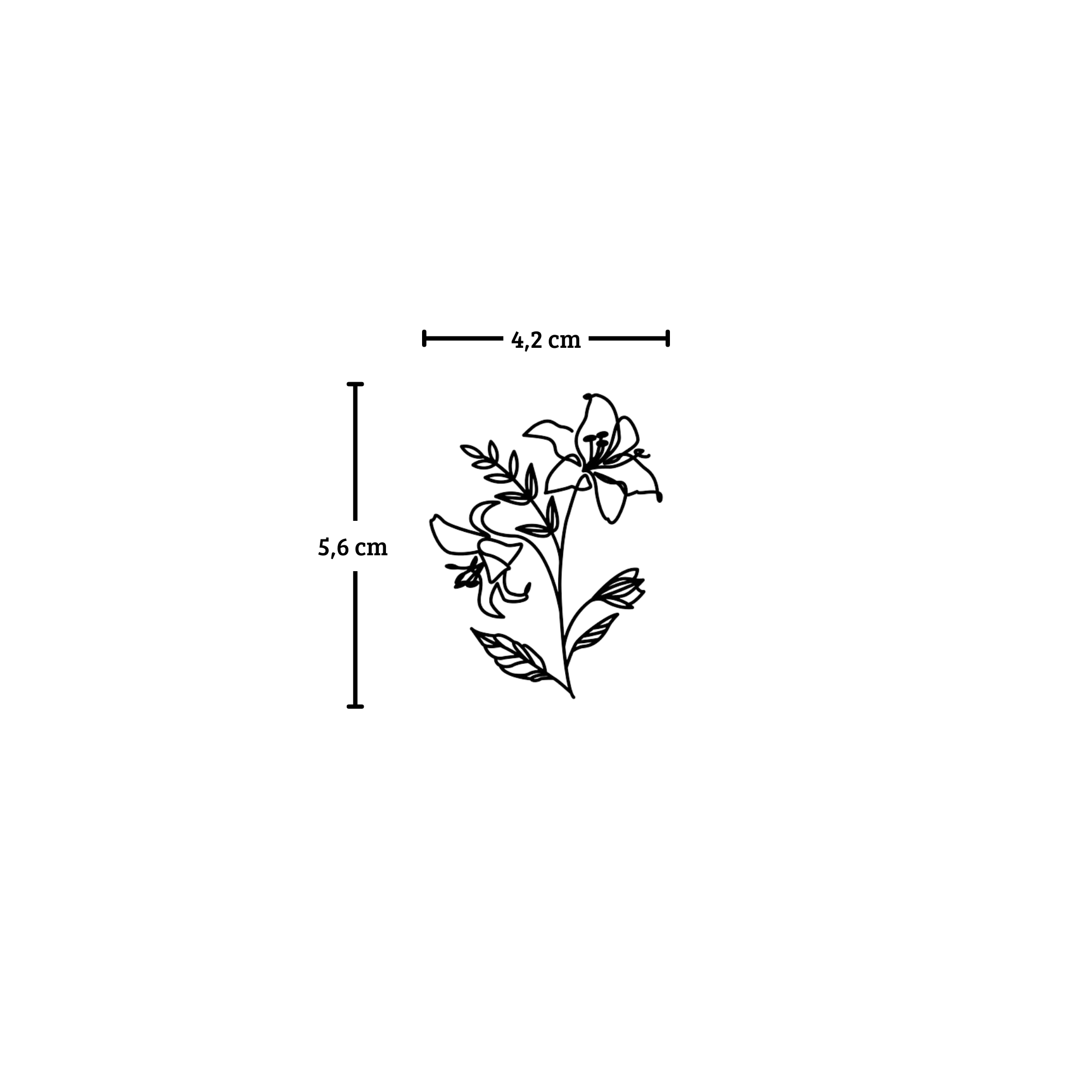 Tattoo Lilies with leaves