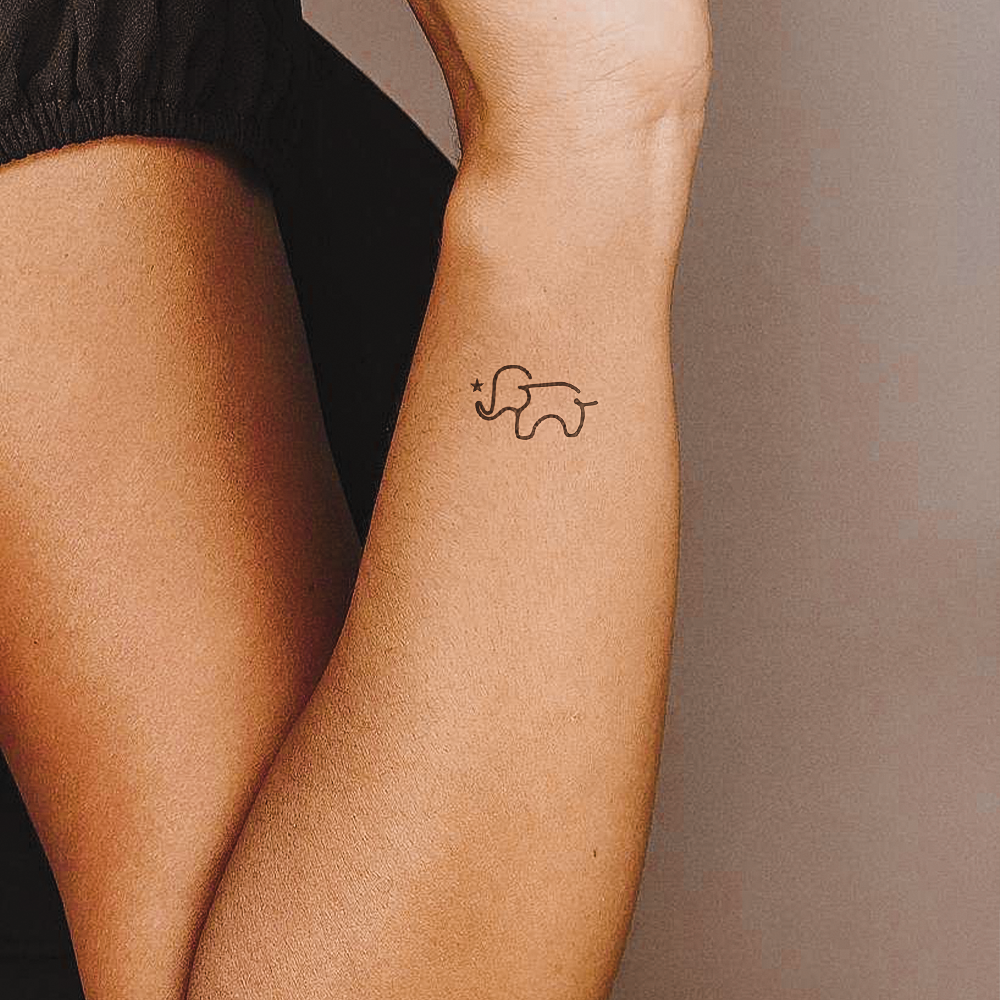 Elephant Silhouette Tattoo