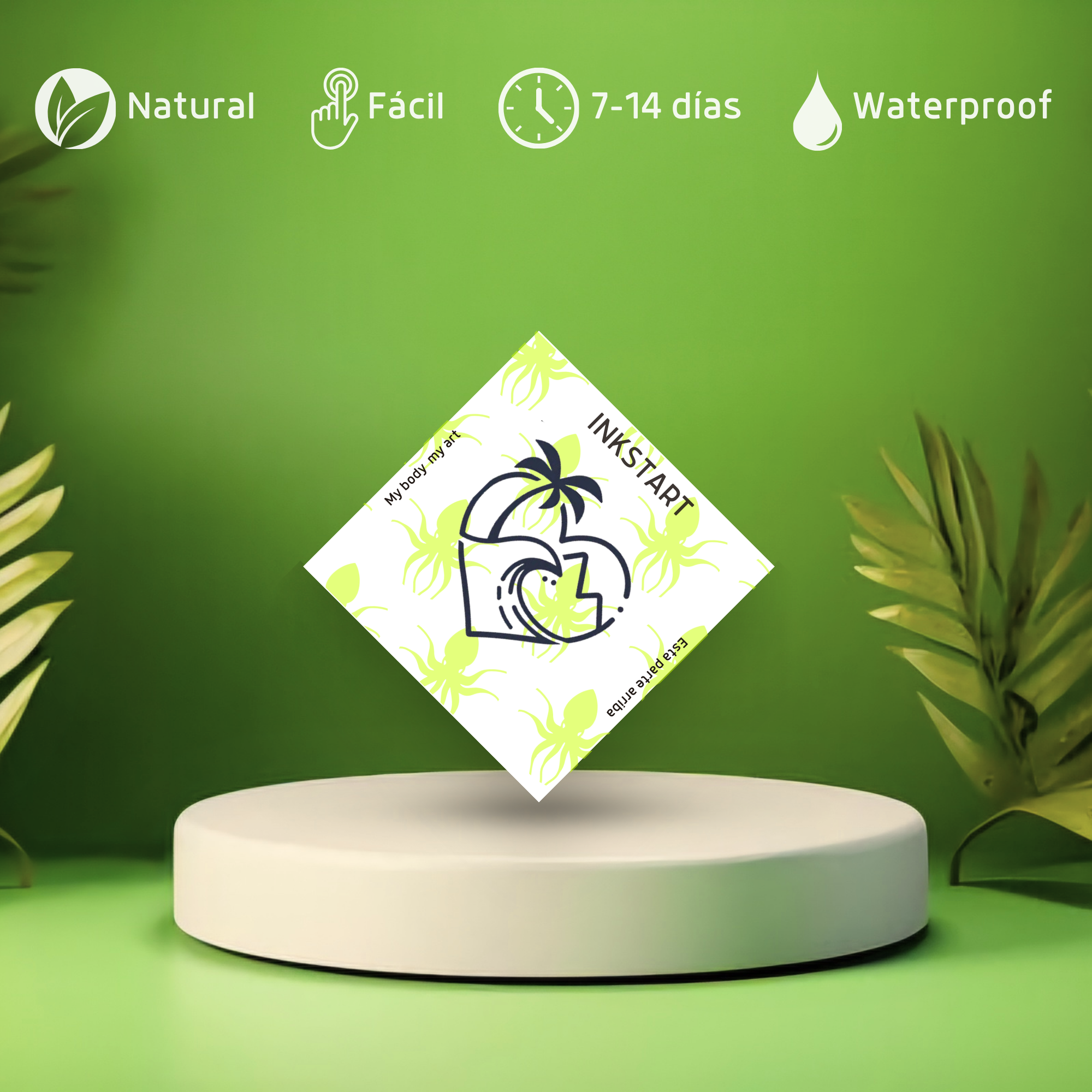 Tatuagem de praia no coração