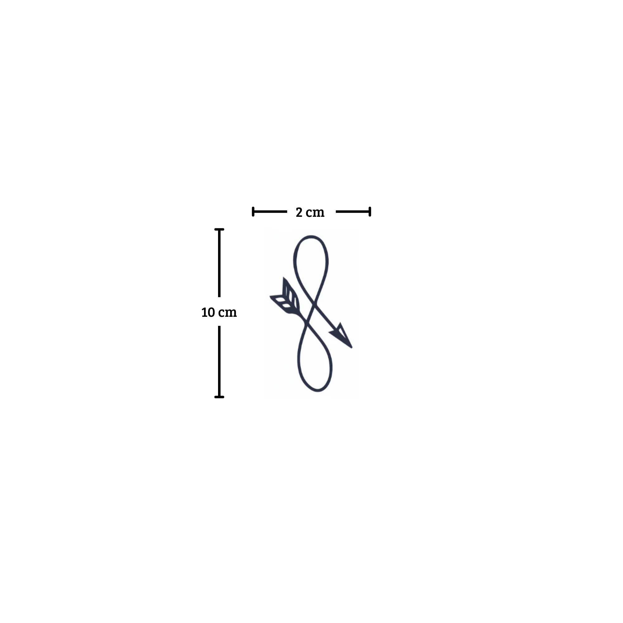 Cupid's arrow tattoo