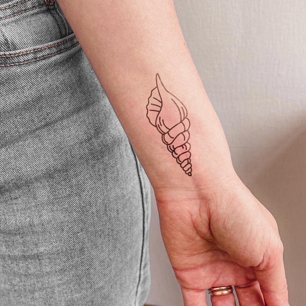 Spiral shell tattoo