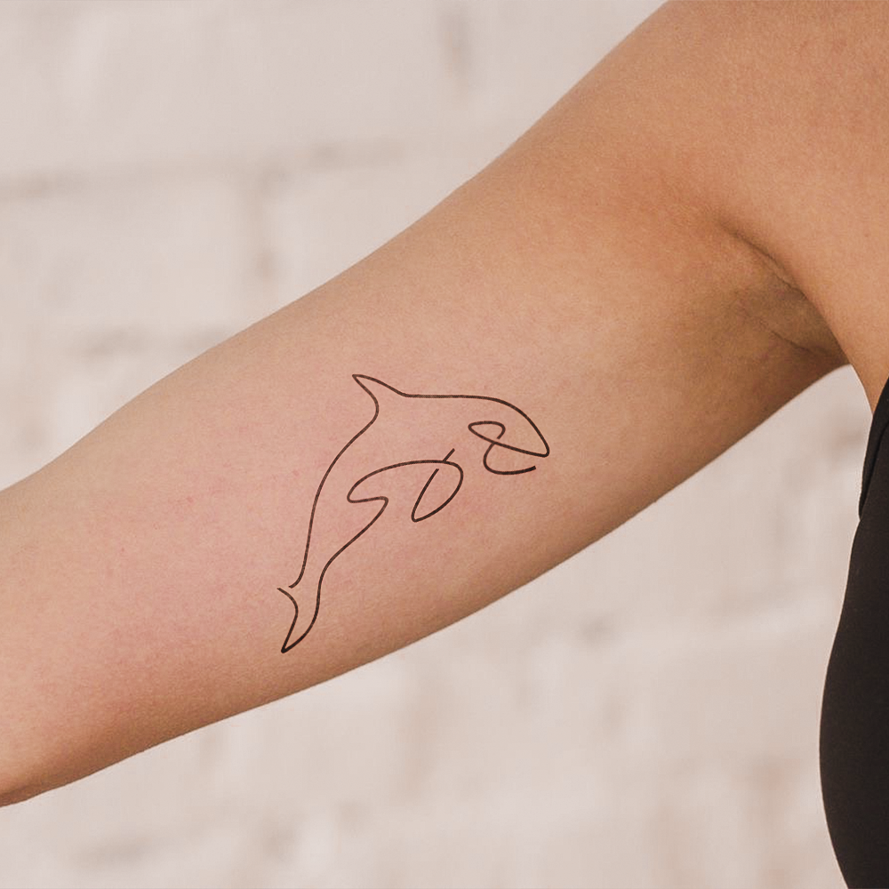 Dolphin Silhouette Tattoo