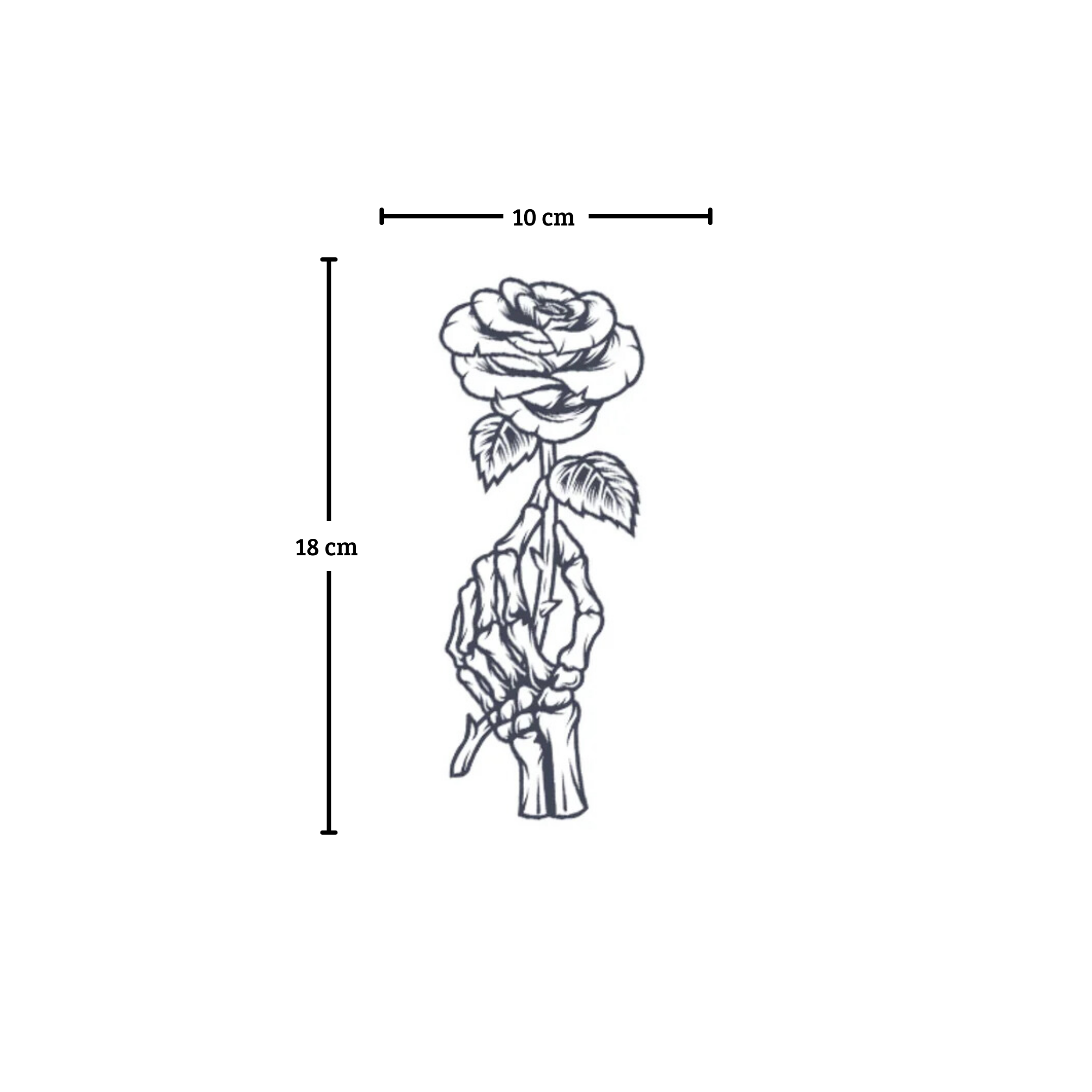 Rose Skeleton Hand Tattoo