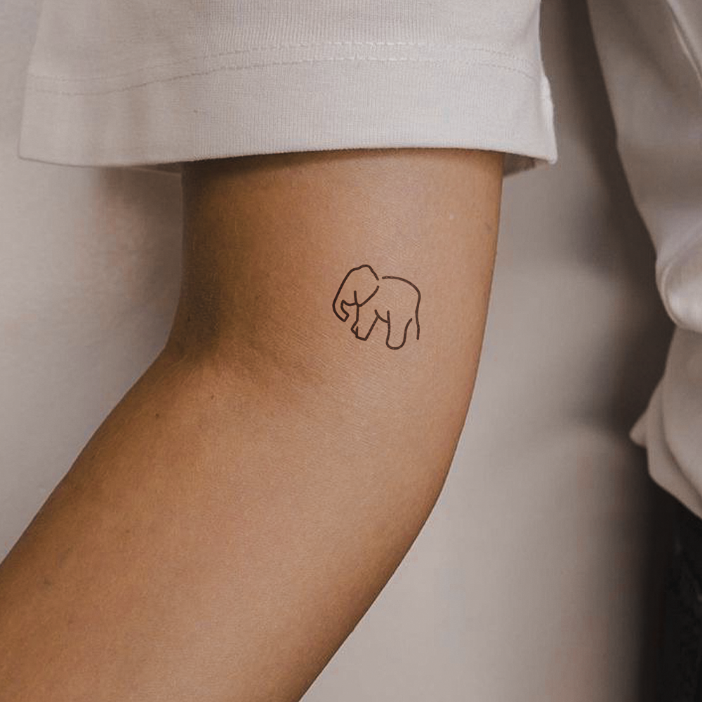 Elephant Silhouette Tattoo