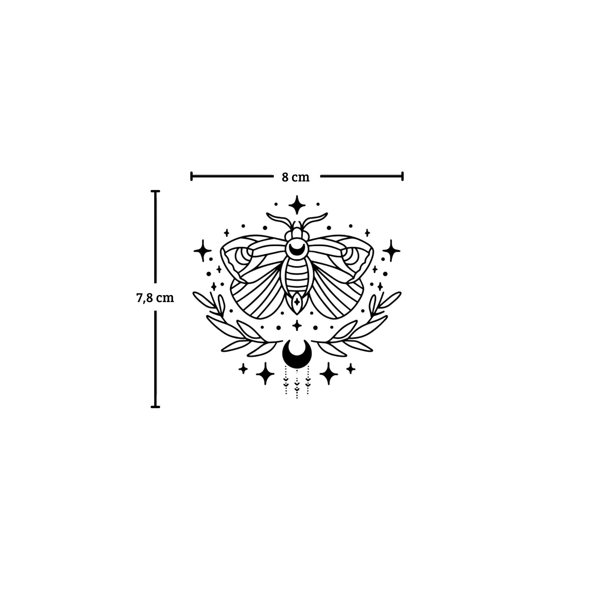 Tatuagem de traça lunar