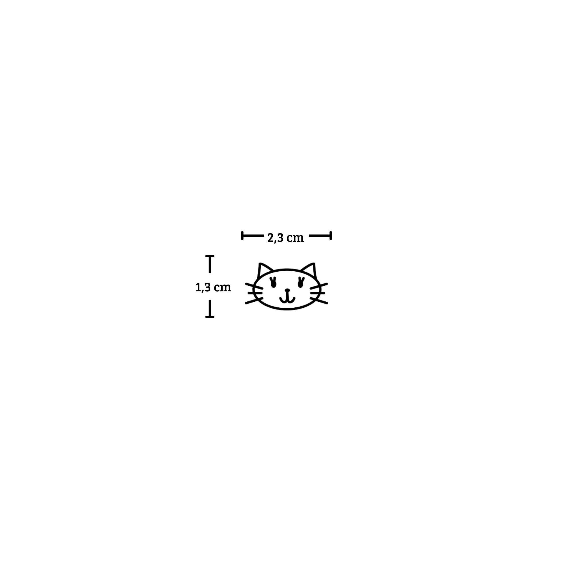 Kitten Face Silhouette Tattoo