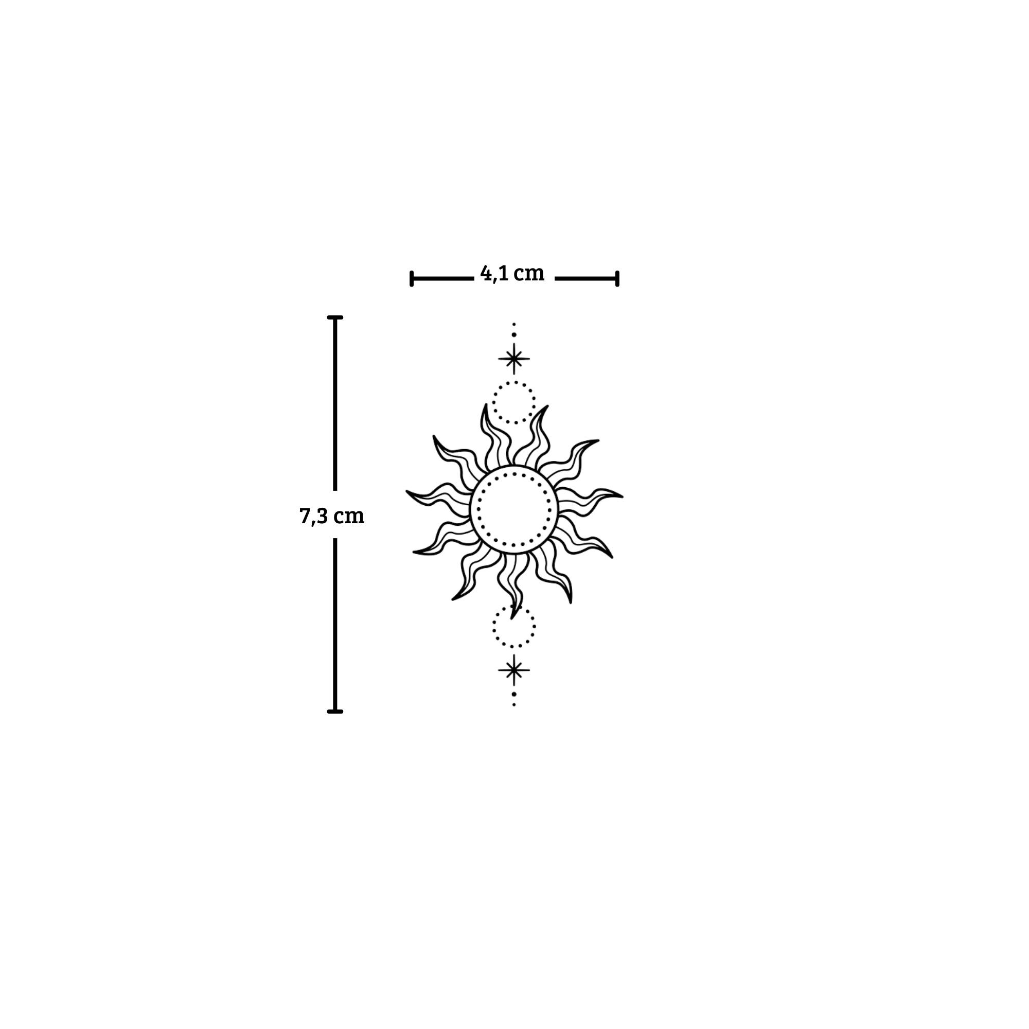 Geometric Sun Tattoo