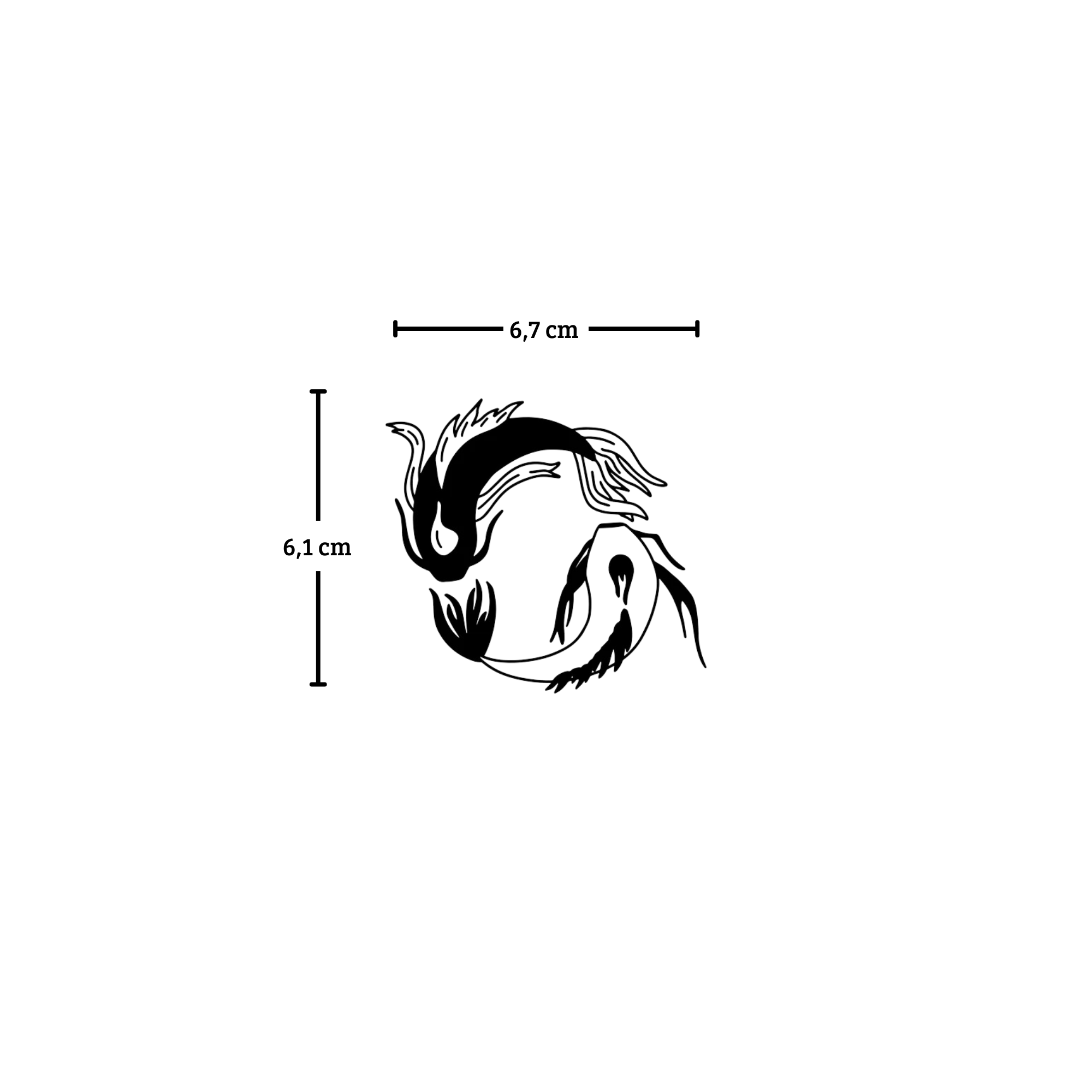 Tatuagem de peixe Yin e Yan