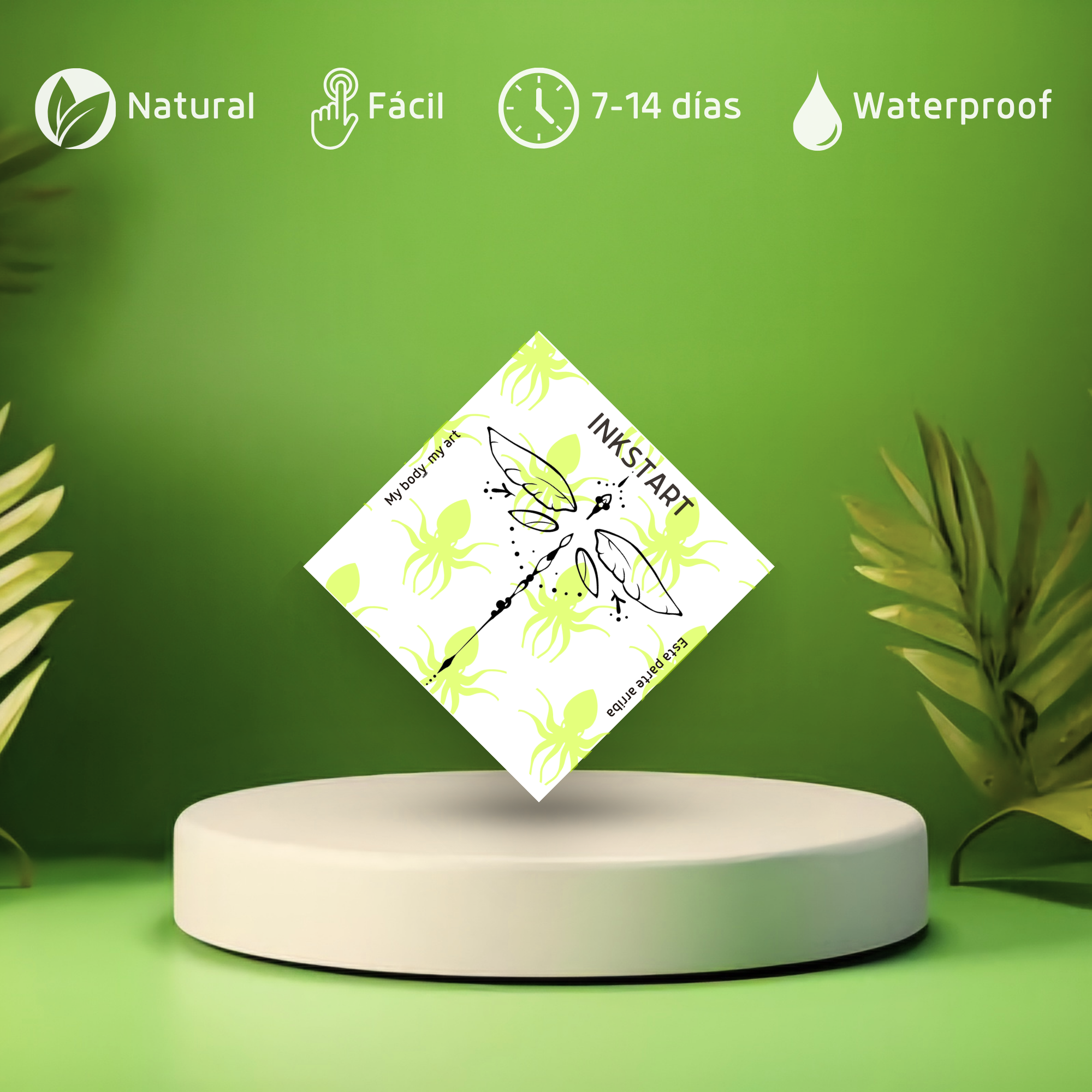 Tatuagem geométrica de libélula