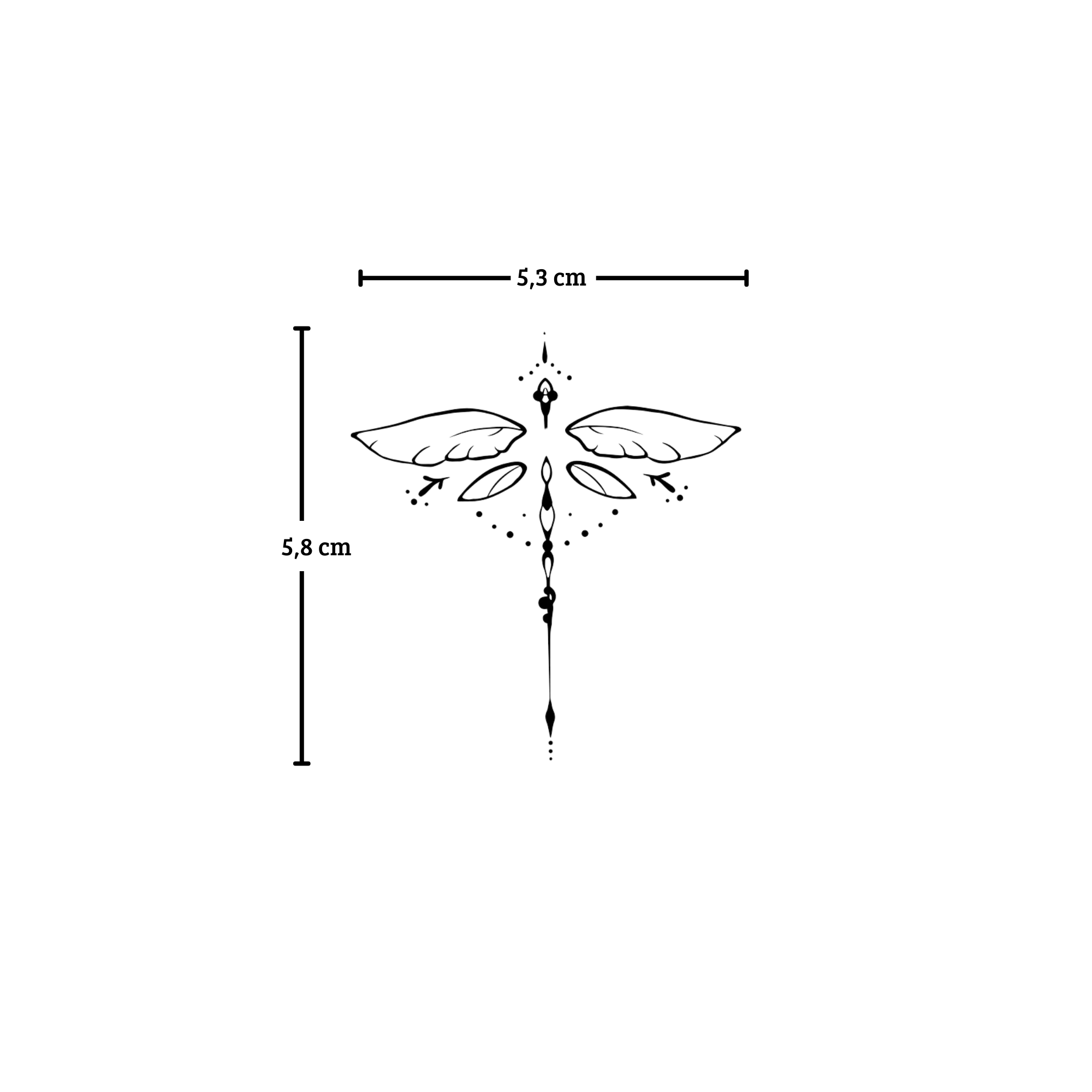Tatuagem geométrica de libélula