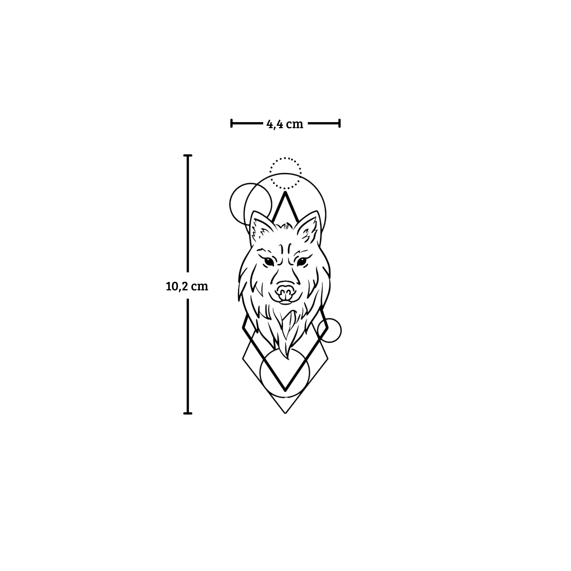 Geometric Wolf Tattoo