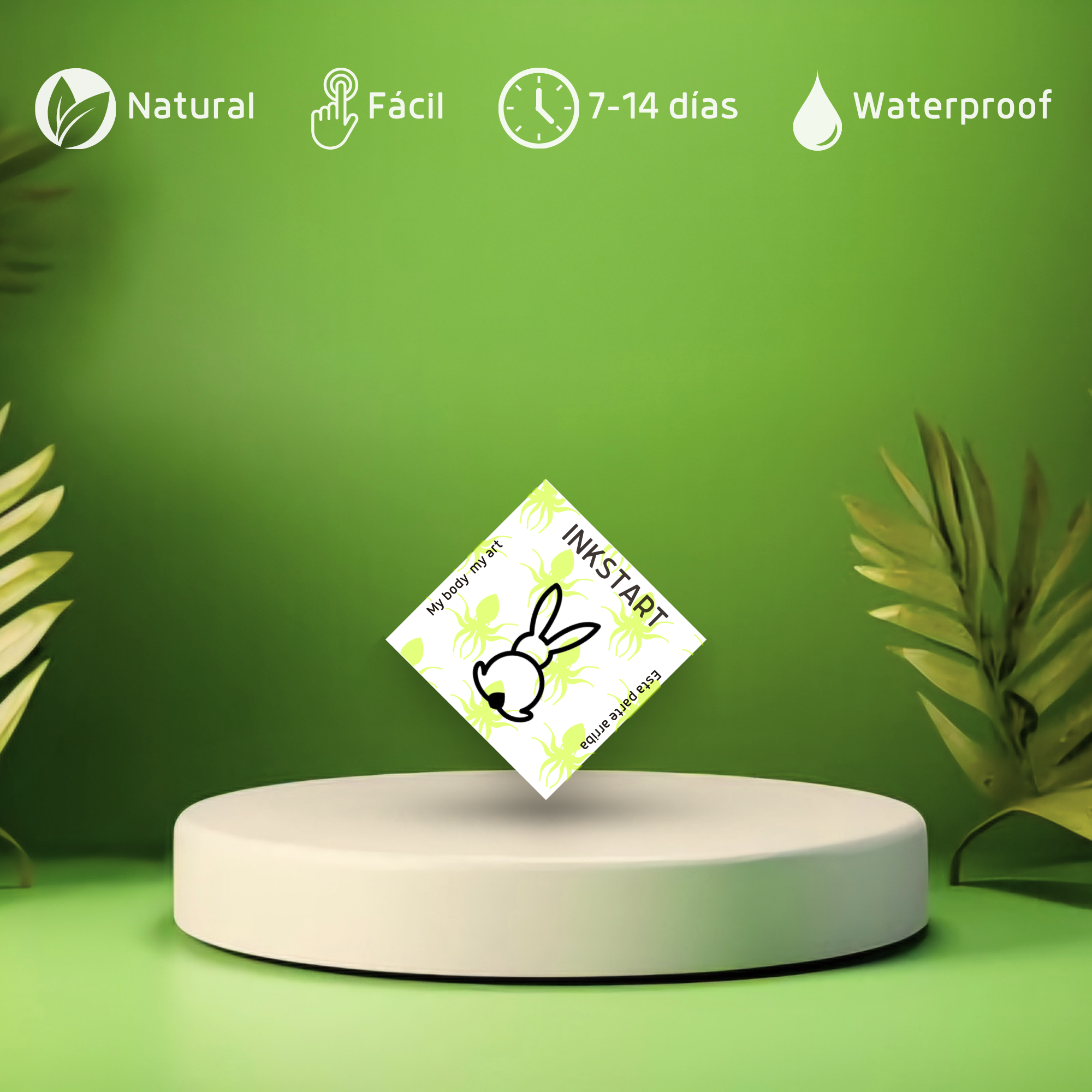 Tatuagem de silhueta de coelho