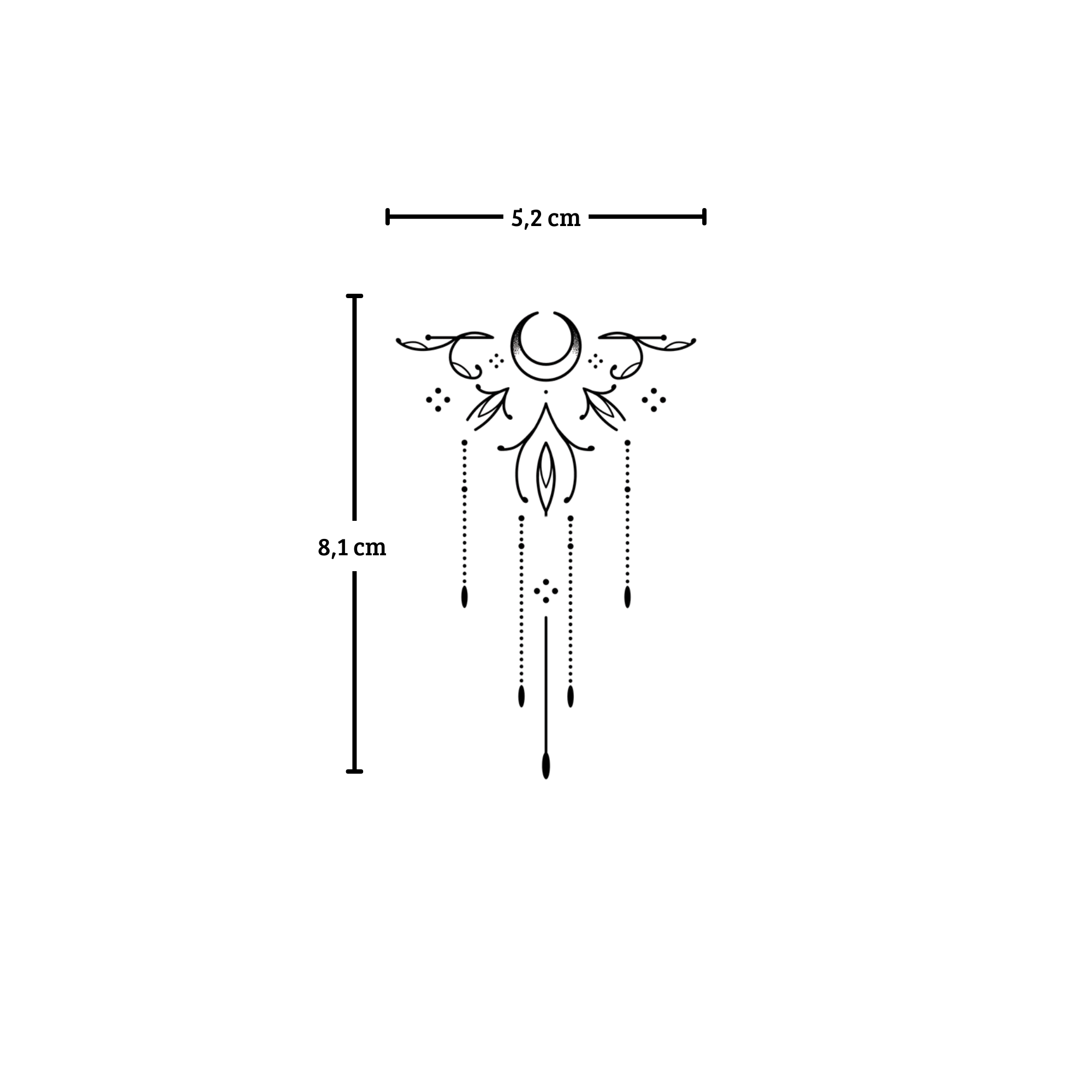 Moon Wind Chime Tattoo