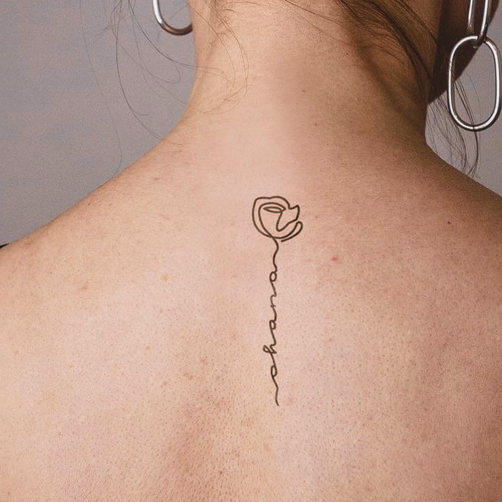 OHANA Rose Tattoo