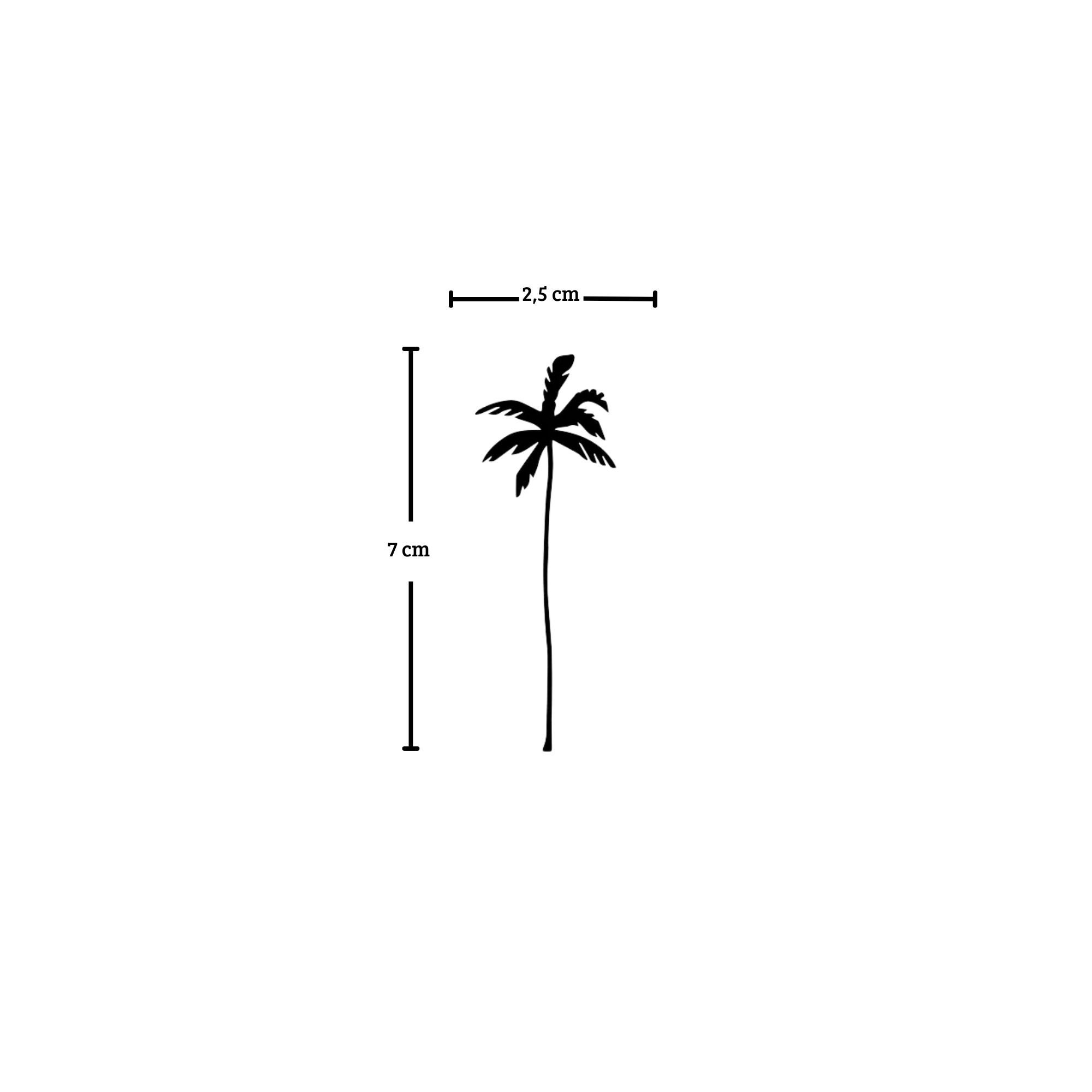 Large palm tree tattoo