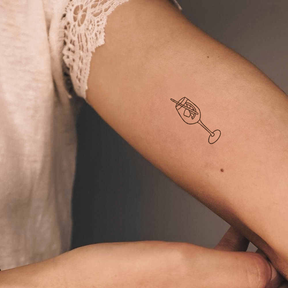 Tatuagem de vidro Aperol