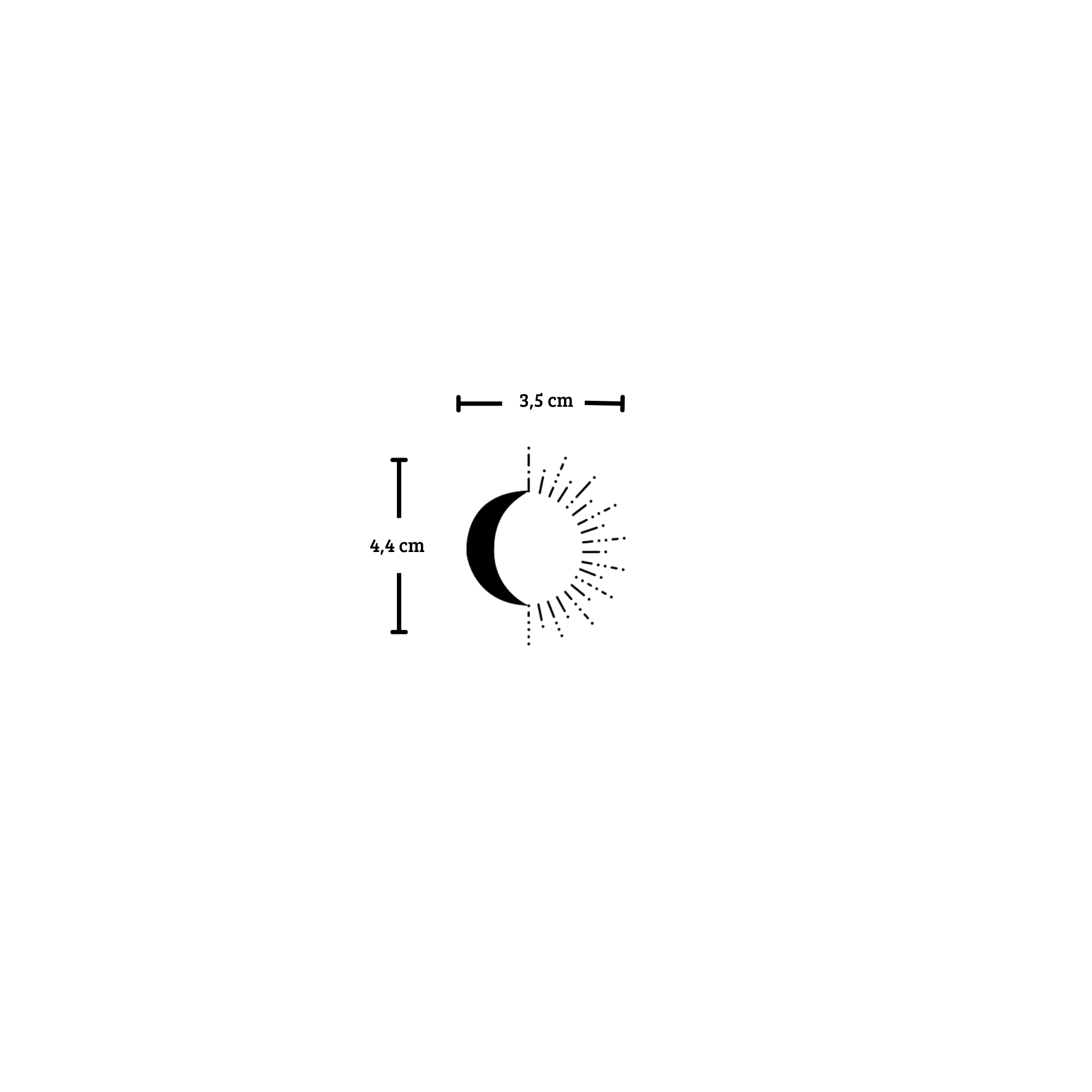 Sun and moon tattoo