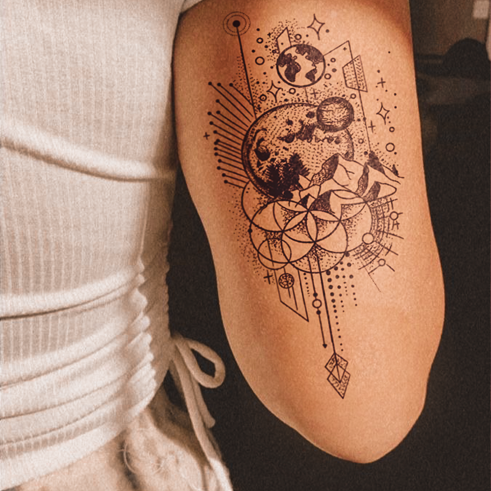 Cosmic geometry tattoo