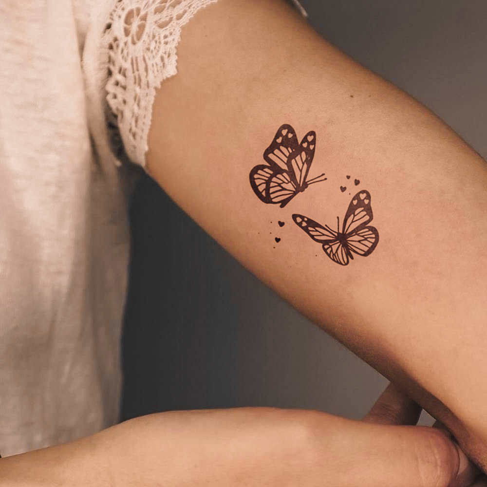 Tatuaje Duo de mariposas