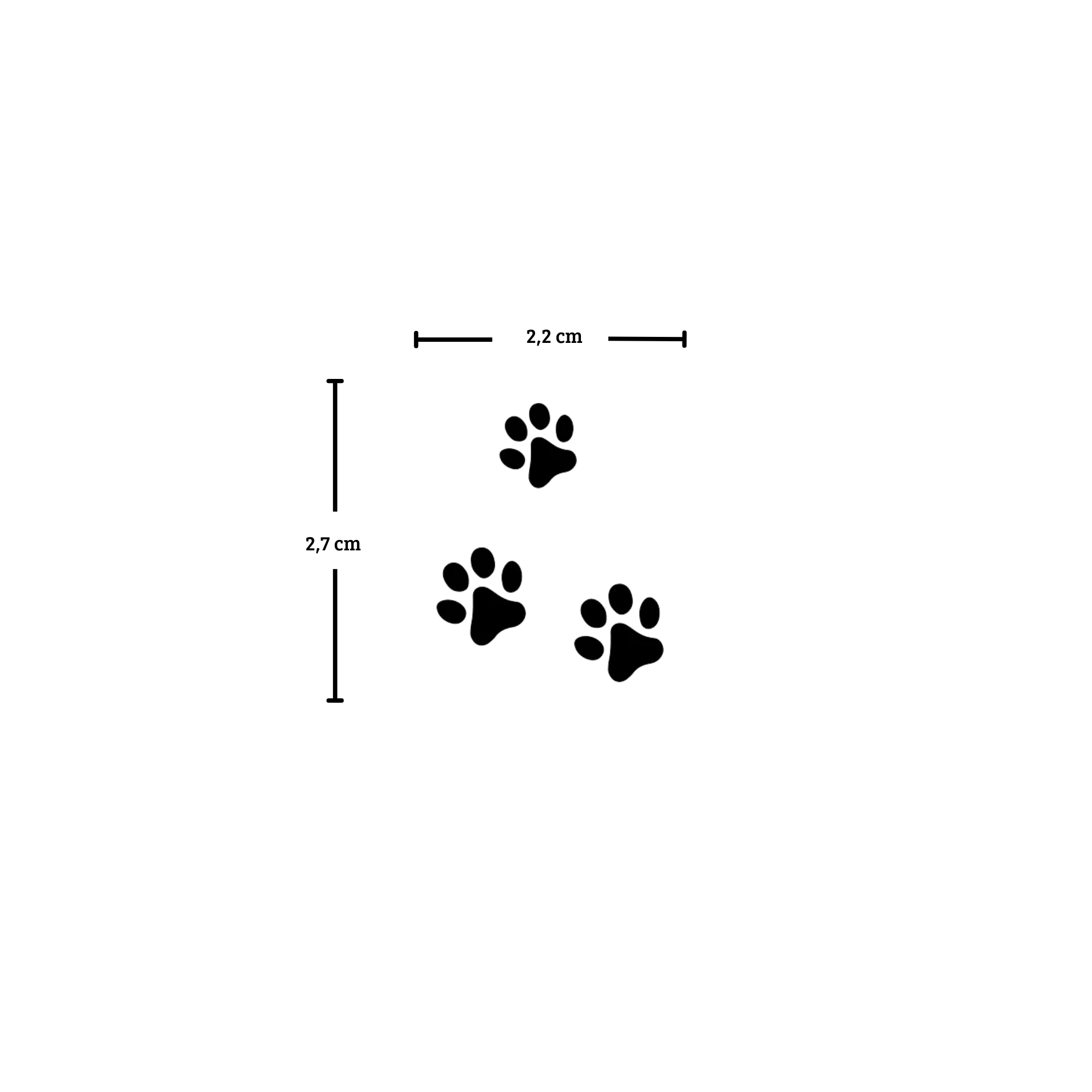 Tatuaje huella 3 patitas perro