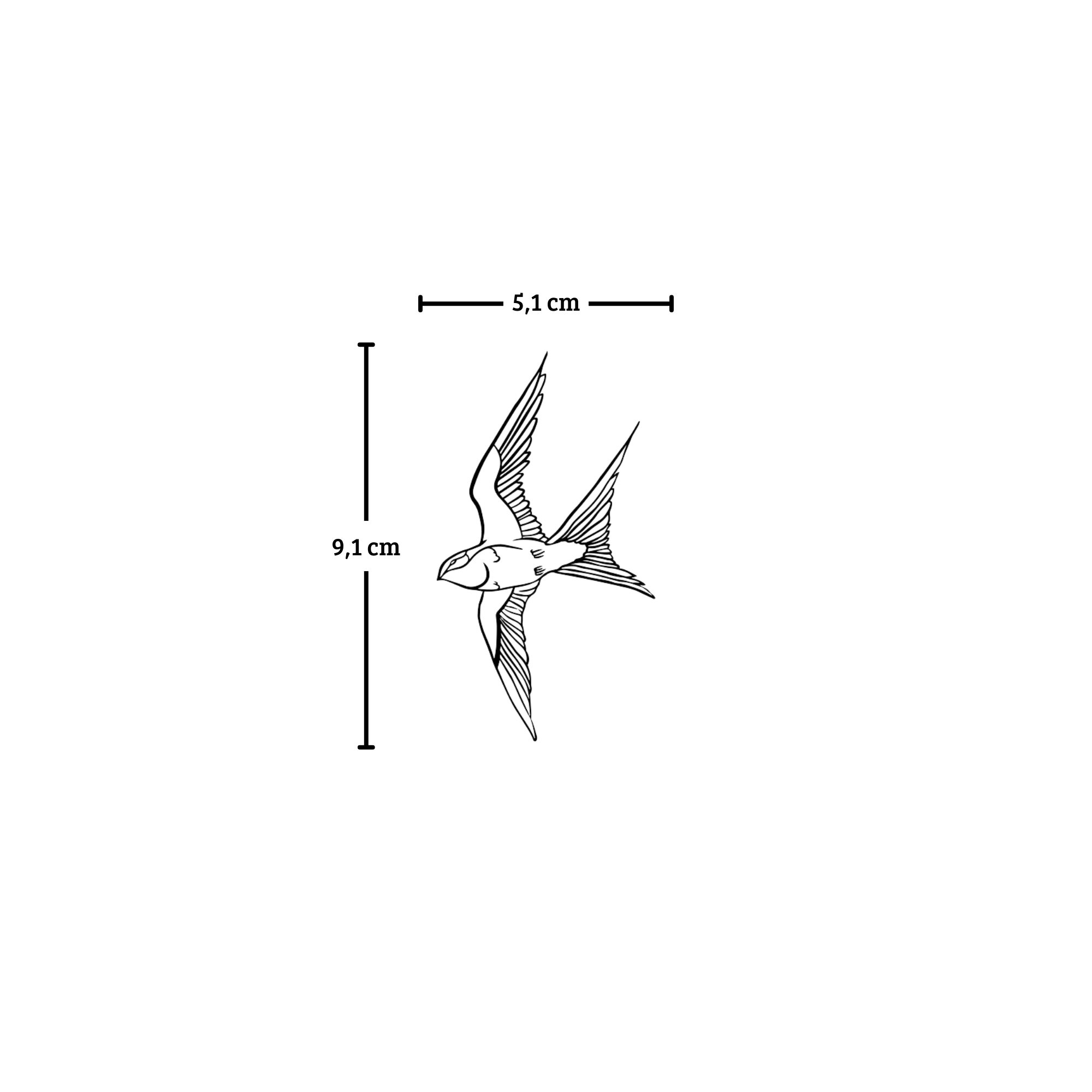 Tatuaje Golondrina grande