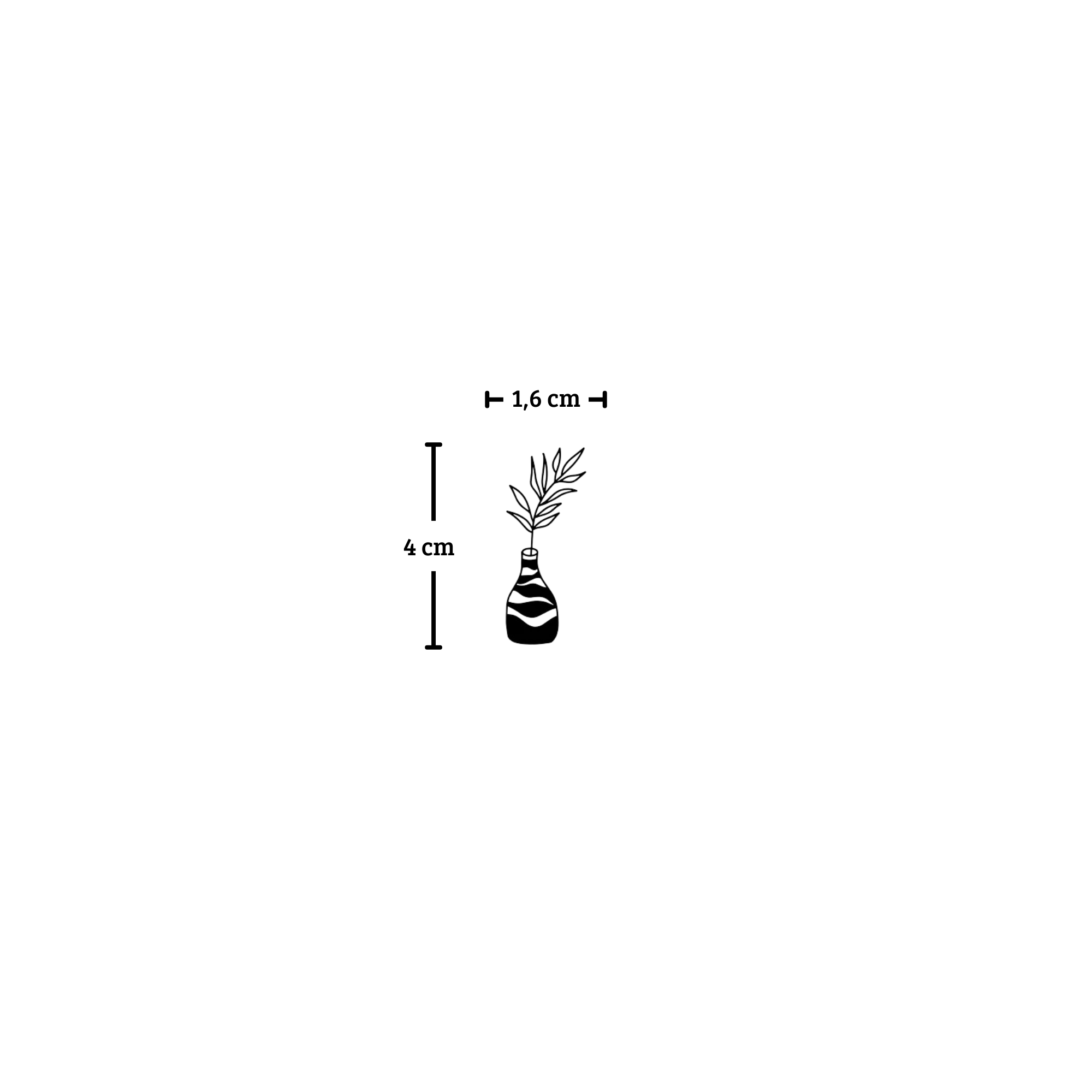 Small Zebra Vase Tattoo