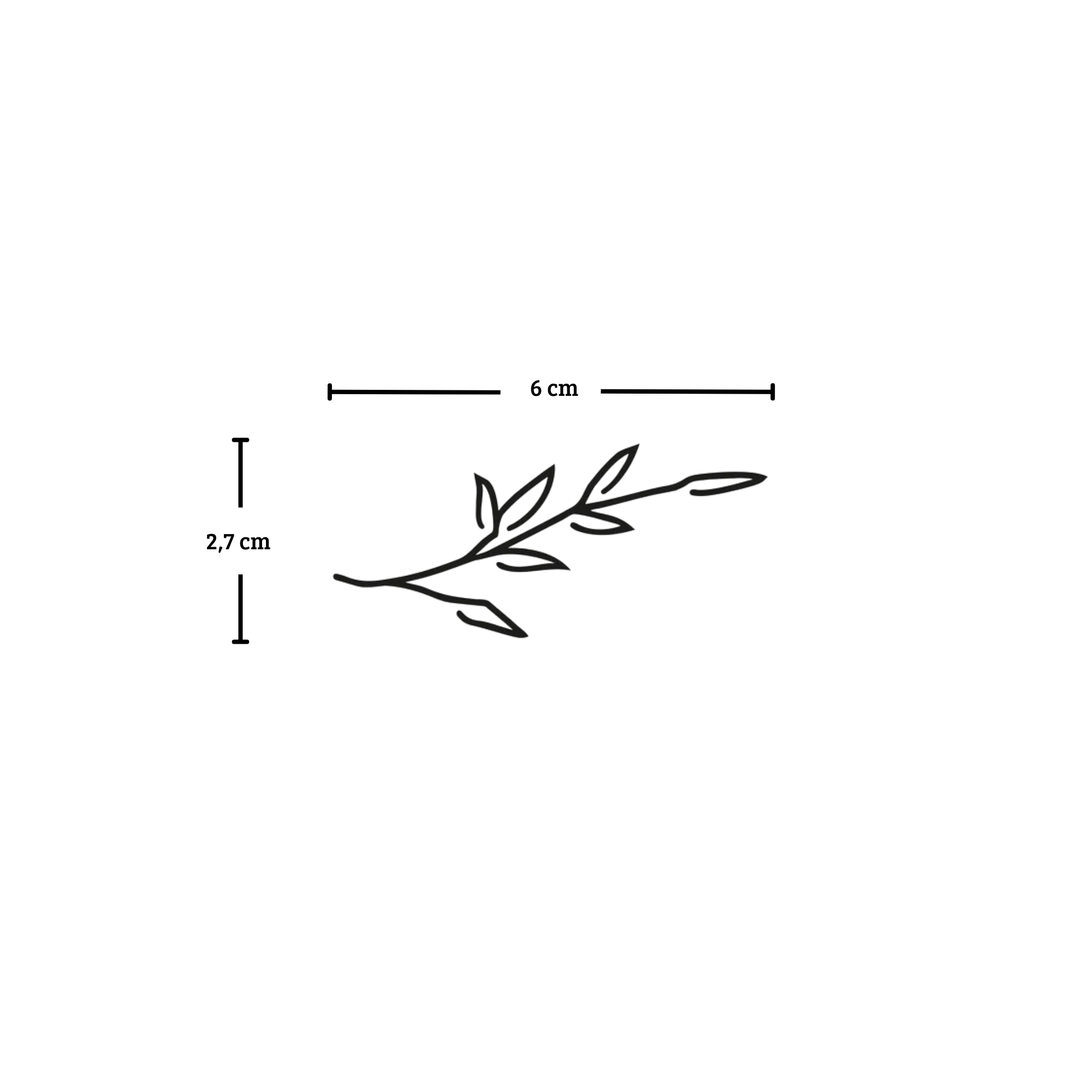 Branch tattoo with leaves