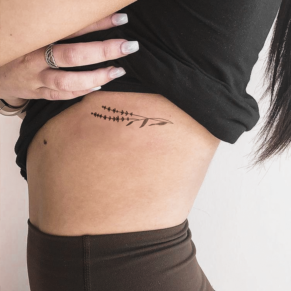 Lavender flower tattoo
