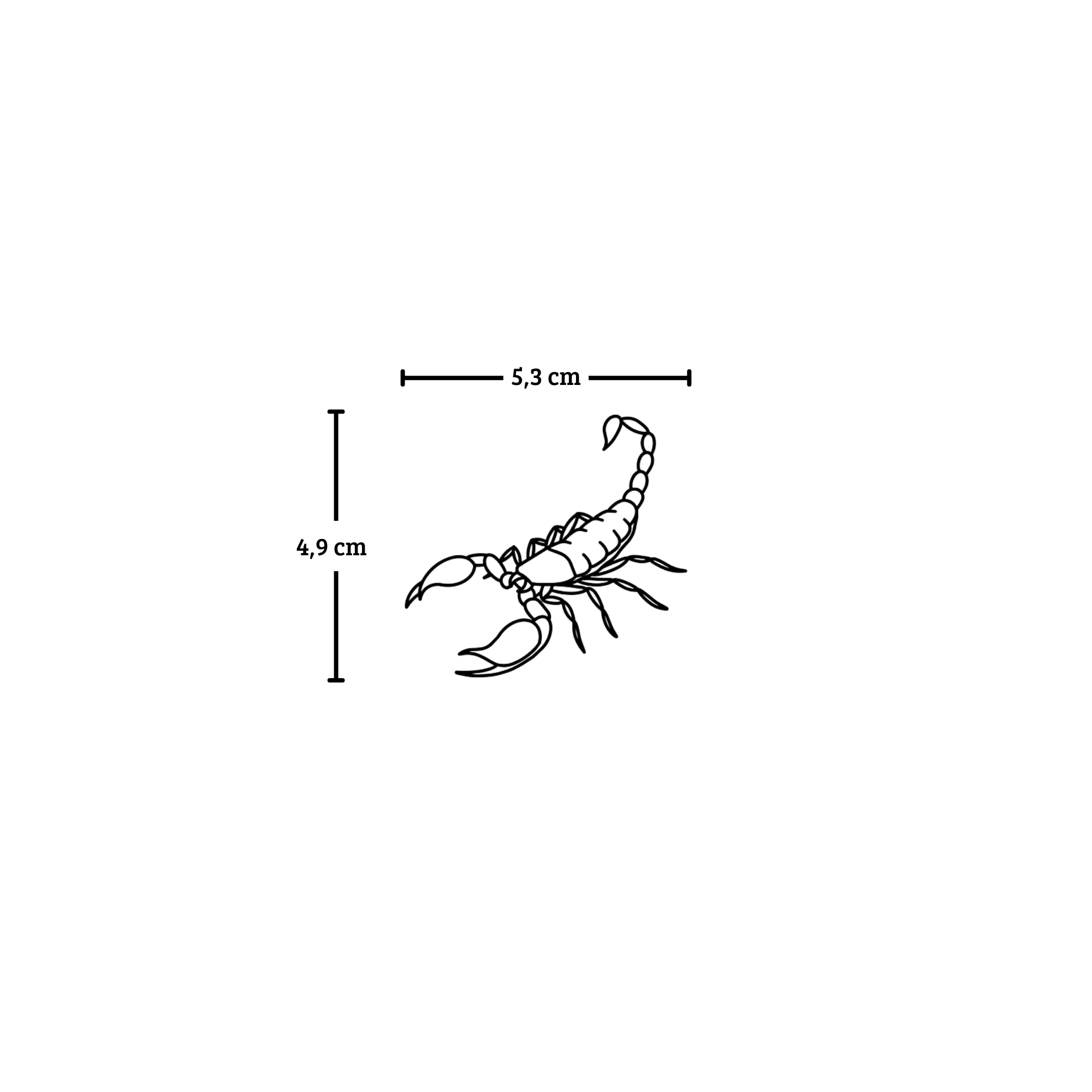 Scorpion silhouette tattoo