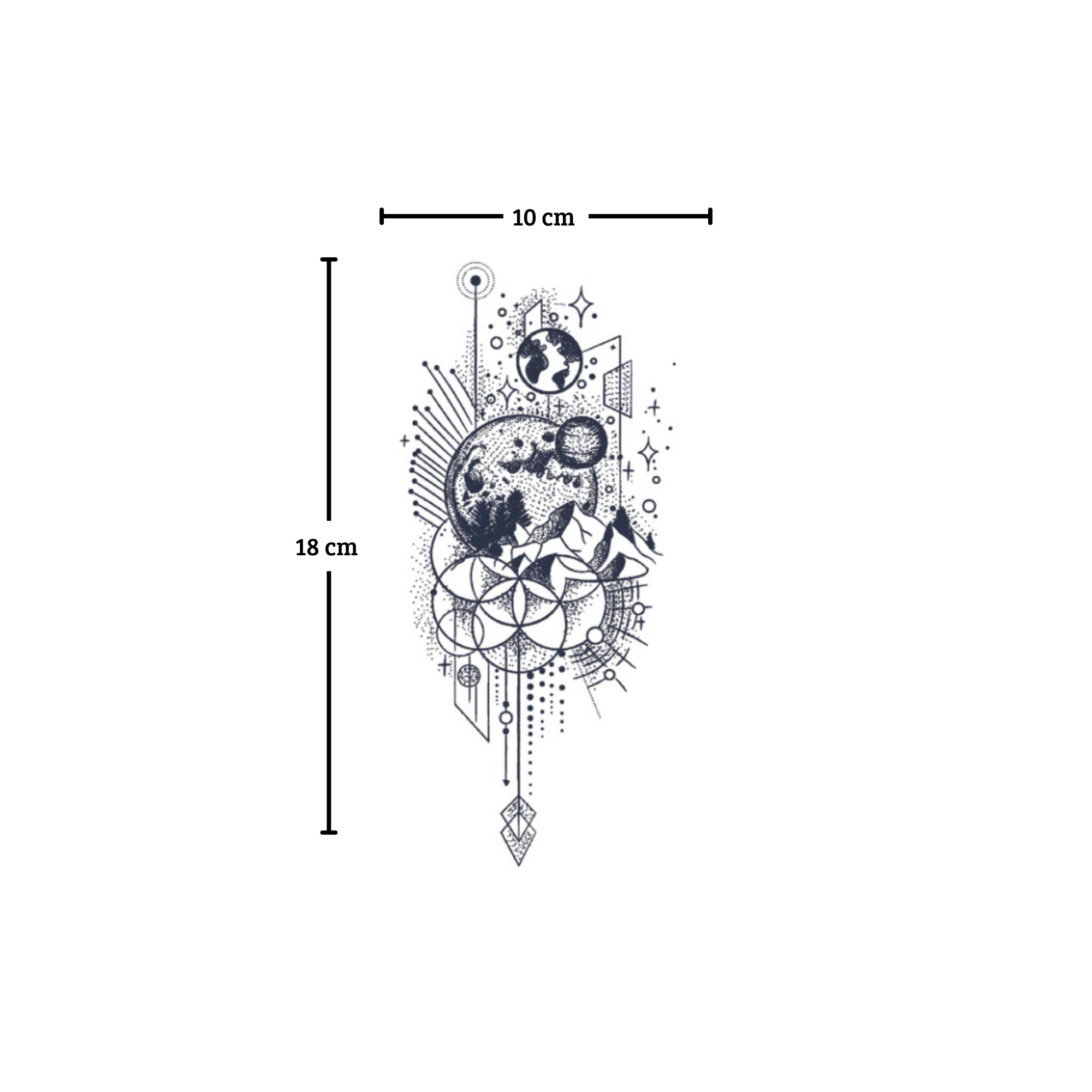 Cosmic geometry tattoo
