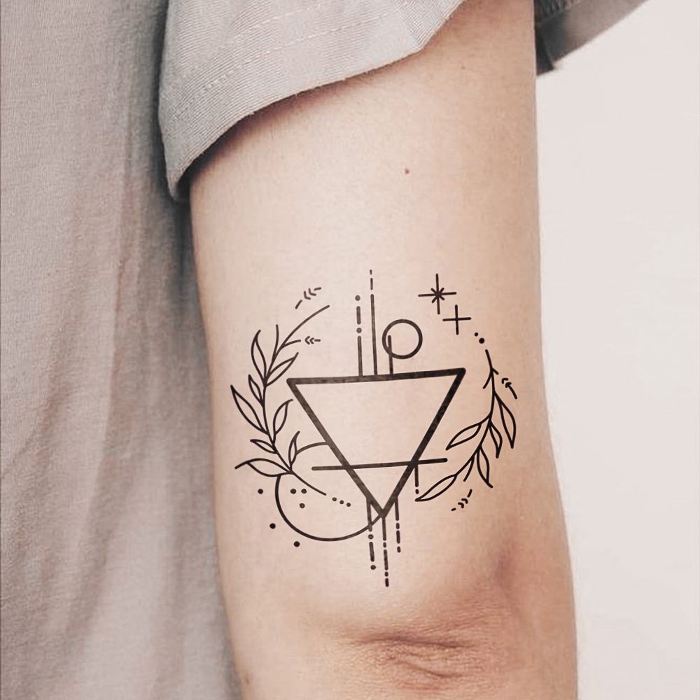 Triangle Tattoo with Elements