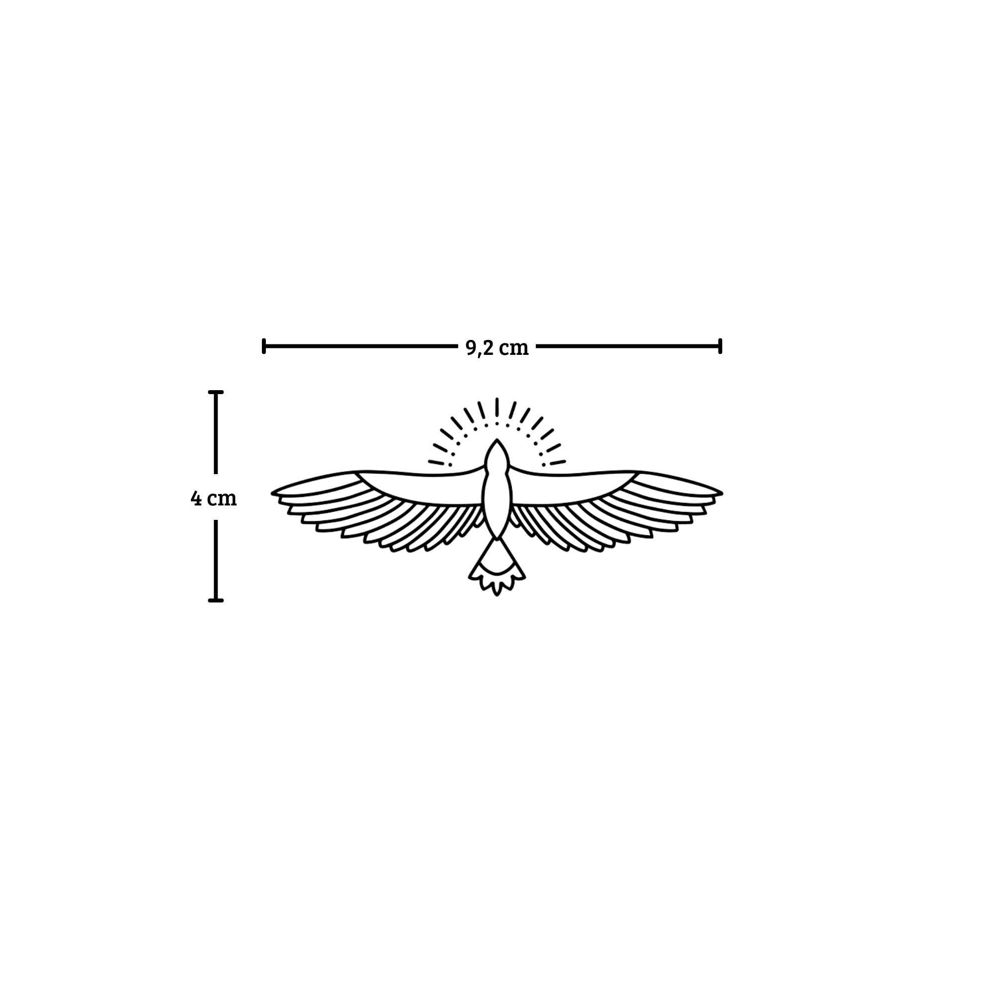 Minimalist bird tattoo