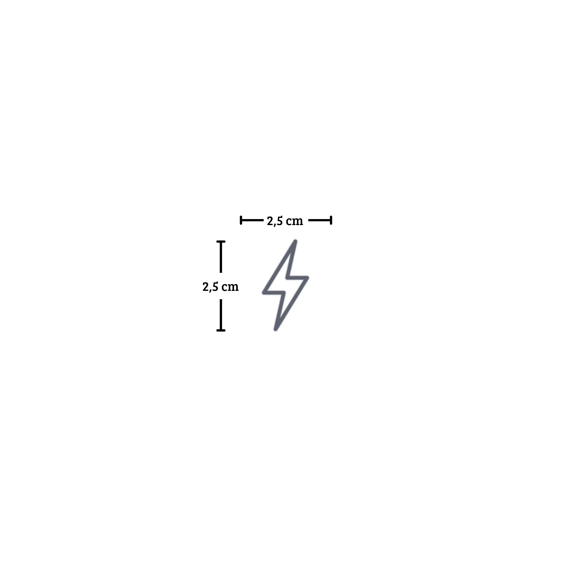 Fine line lightning tattoo