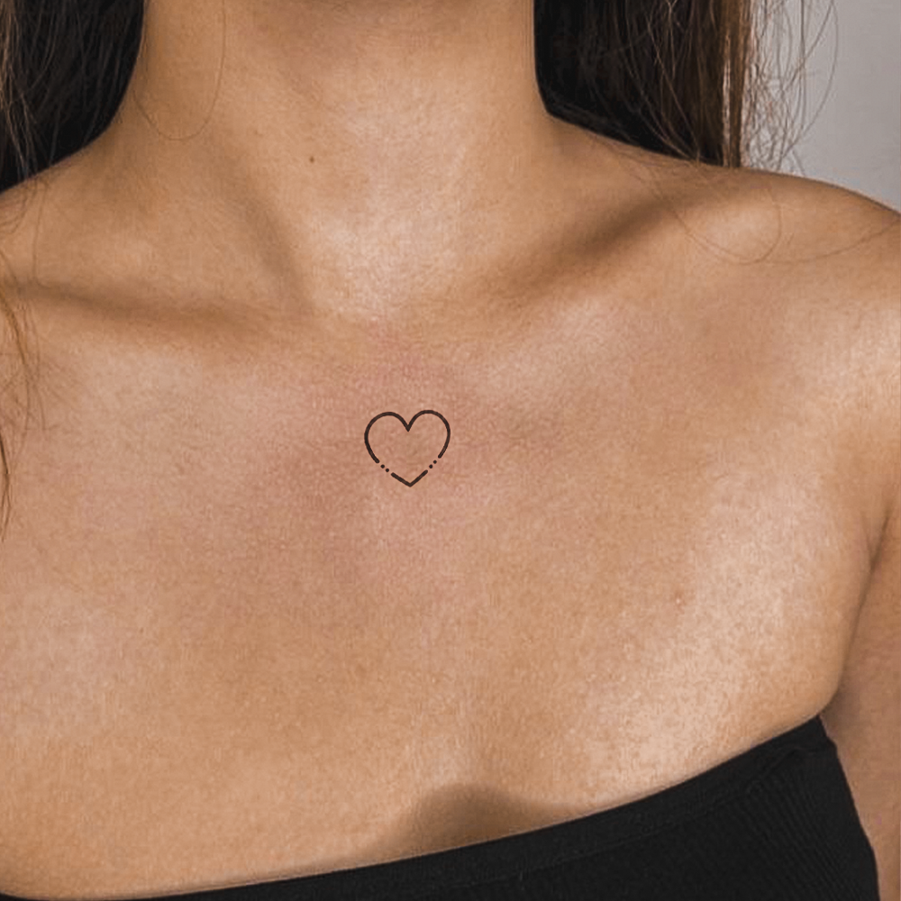 Heart dots tattoo