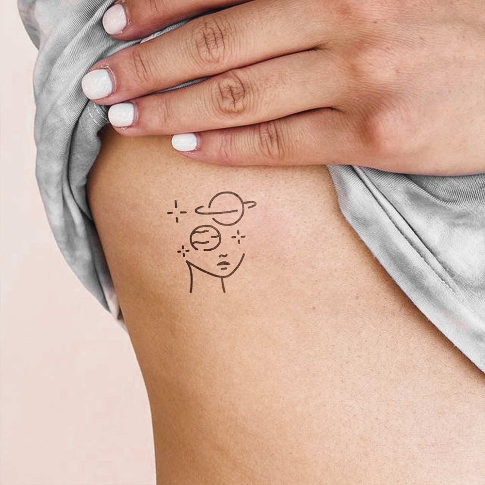 Face with Stars Tattoo