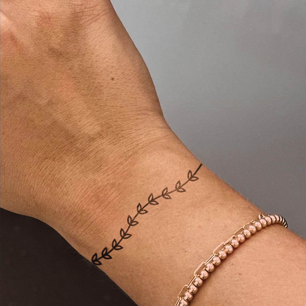 Tattoo Bracelet Leaves